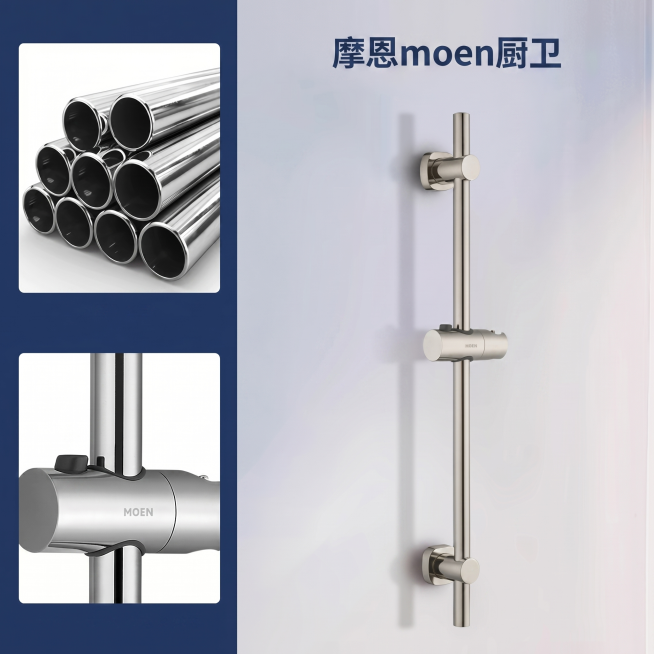 移除图片上原有的水印，保留全部原有内容不变，整体展示风格不变，在合适位置添加新水印摩恩moen厨卫预览效果