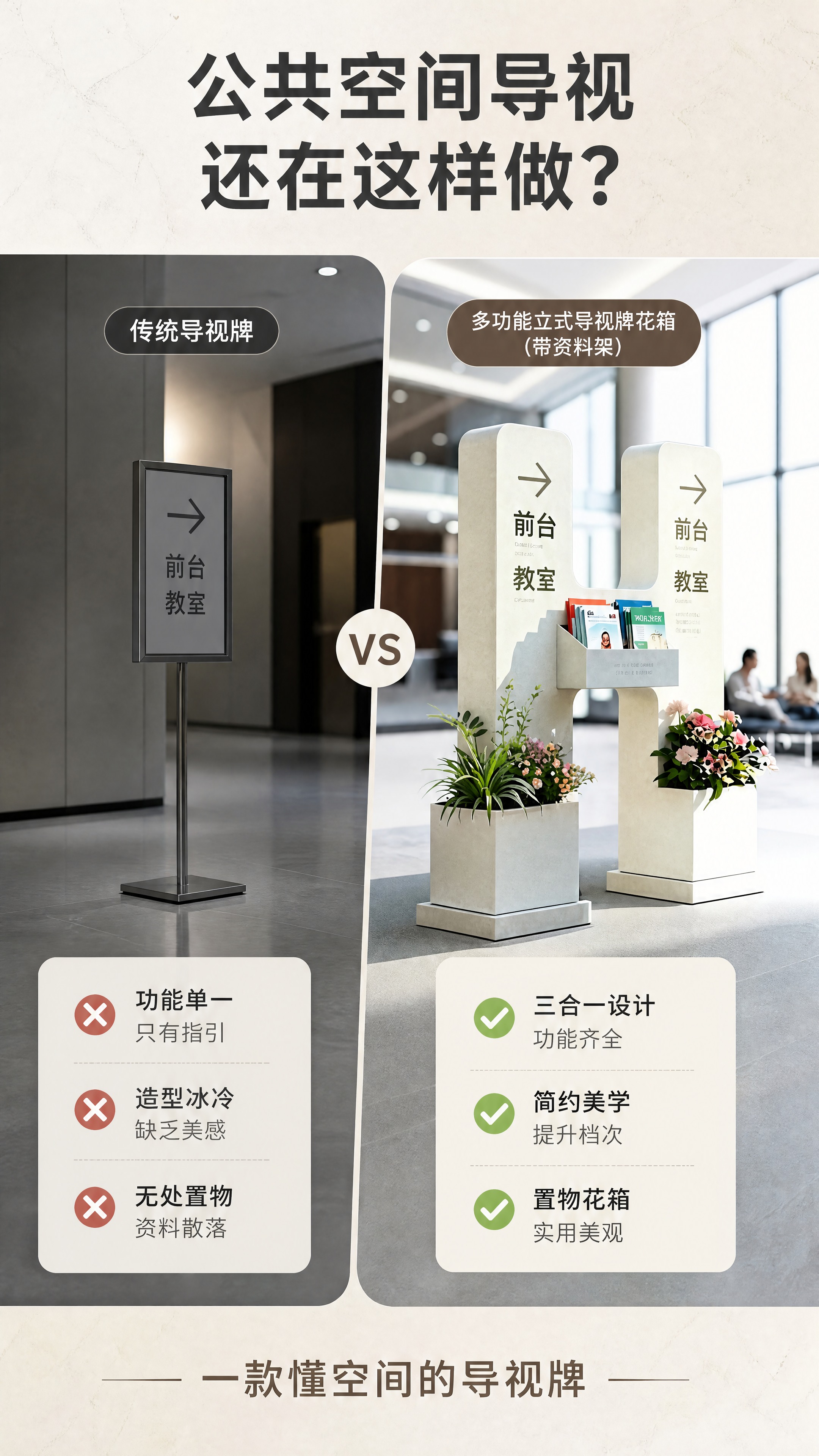 [商品] 使用【图1】多功能立式导视牌花箱（带资料架）；保留产… - 图片创意预览
