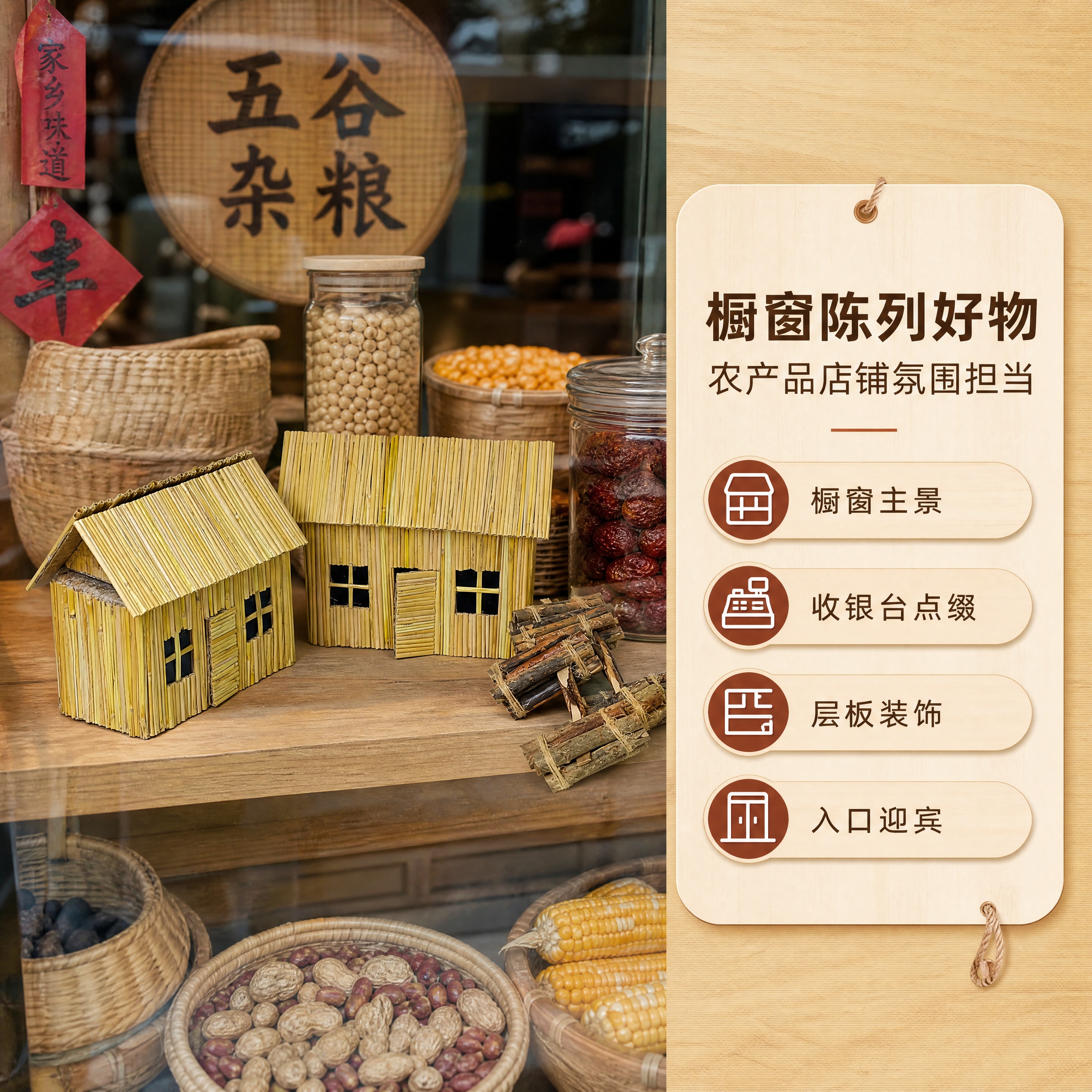 [商品] 使用【图4】迷你木屋配小捆柴摆件；保留两座木屋造型差… - 图片创意预览