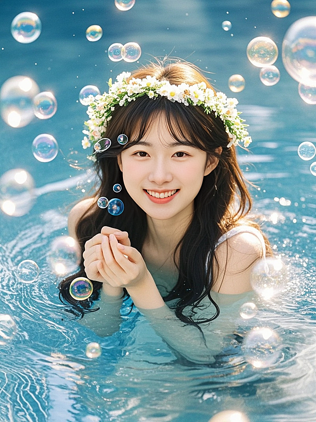 高清人像写真·夏日泳池