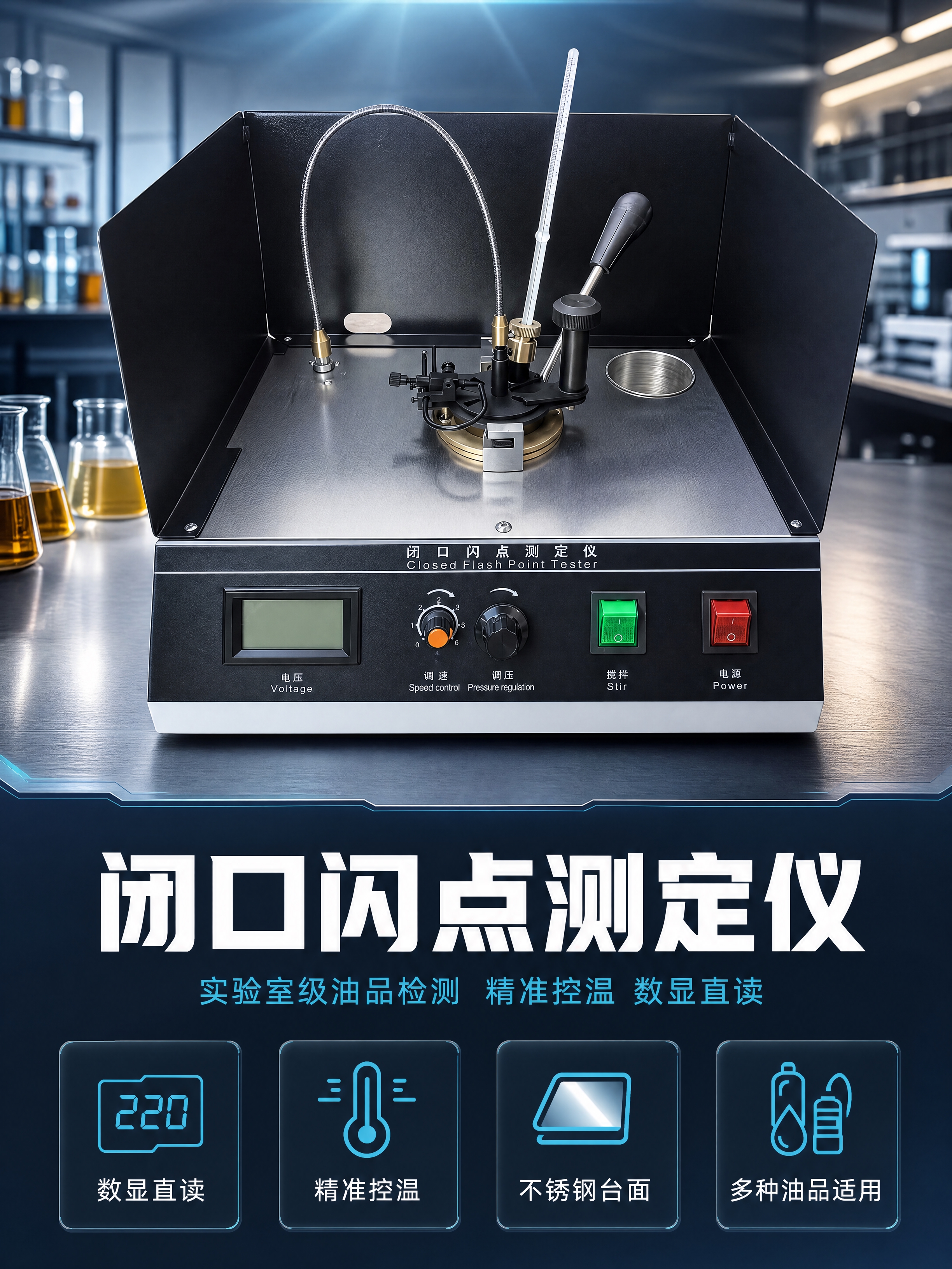 [商品] 使用【图1】闭口闪点测定仪；保留黑色机身、不锈钢工作… - 图片创意预览