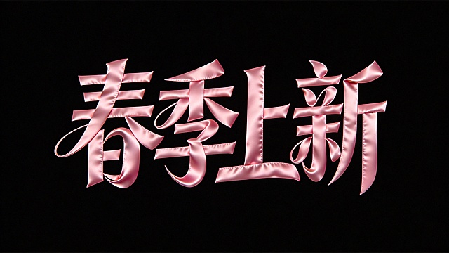 3D字体创意——面料/丝绸