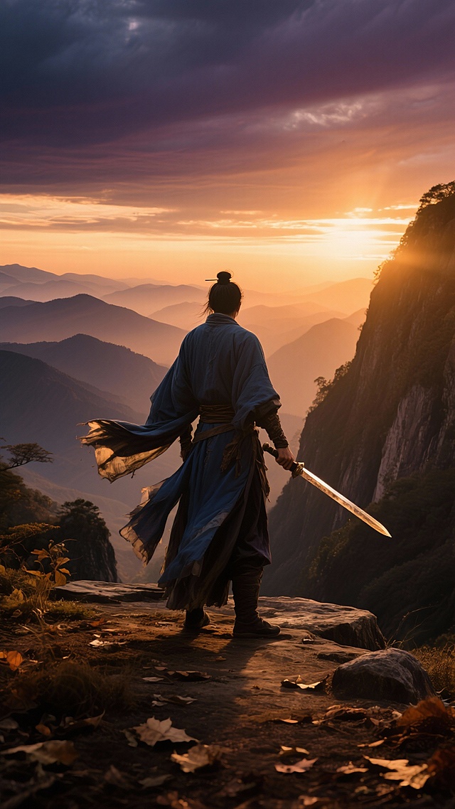 人物設定:男主角 - 江湖劍客(40歲左右):面容英挺帶滄桑,眉眼深邃有故事感輪廓硬朗但不失溫潤,鬍渣微露顯成熟身形修長挺拔,穿深色破舊俠客服長髮半束,部分散落顯不羈眼神疲憊卻透著看破世事的清明女主角 - 紅顏知己(28歲左右):臉部輪廓柔美精緻,五官比例完美眼神溫柔深邃,帶著理解與不捨肌膚白皙通透如瓷,帶柔和光感長髮如瀑,烏黑濃密富有層次身穿淡色古裝,氣質高雅脫俗📸 30張分鏡圖詳細描述第一幕:序章 - 孤獨漂泊(1-5)分鏡1:一位滄桑英挺的東方劍客背影,站在荒涼山崖邊緣俯瞰萬里江山,破舊深藍色俠客服隨風飄揚,手持古劍,夕陽金光穿透雲層灑在身上,遠處連綿群山層疊如水墨畫,天空漸變從金橙到深紫,地面散落枯葉,構圖大氣磅礴,電影級色彩,9:16豎版,32K超高清,真人攝影風格分鏡2:特寫:劍客側臉半側身,深邃眼神望向遠方,臉上刀疤清晰可見,鬍渣微露,長髮被風吹起遮住半張臉,背景虛化的雲海翻騰,金色逆光勾勒出輪廓線,眼神疲憊卻堅定,皮膚質感真實細膩,光影對比強烈,電影級人像攝影,9:16,32K分鏡3:廣角鏡頭:劍客騎著白馬行走在月光下的古道上,馬蹄踏起塵土,月光如水灑滿大地,碎影斑駁,兩旁是高大枯樹剪影,遠處古驛站燈火微弱,星空璀璨,整體色調冷藍與暖黃對比,氛圍孤寂而詩意,9:16,真人電影場景分鏡4:中景:破舊驛站內部,昏黃油燈搖曳,劍客獨自坐在木桌前,手握酒壺對月飲酒,桌上茶杯冒著熱氣,窗外月光透進,光影交錯,木質傢具古舊斑駁,牆上掛著破舊刀劍,色調溫暖復古,充滿歲月感,9:16,電影級室內場景分鏡5:特寫:劍客粗糙的手握著透明酒杯,杯中倒映著月亮與他模糊的臉,手指關節處有舊傷疤和鏽跡般的痕跡,皮膚紋理清晰,酒液晶莹剔透,背景虛化的燭光柔和,光線從側面打來,質感極強,9:16,微距攝影風格第二幕:回憶片段 - 愛恨情仇(6-12)分鏡6:閃回場景:年輕時的劍客(25歲)與絕美女子在櫻花樹下初次相遇,女子穿粉白色古裝長裙,臉部精緻完美,眼神清澈溫柔,長髮如瀑隨風飄揚,櫻花花瓣紛飛,陽光明媚穿透花樹,色彩鮮豔飽滿,氛圍浪漫唯美,兩人對視眼神純淨,9:16,電影級浪漫場景分鏡7:女主角特寫:完美精緻的東方美人臉龐,皮膚白皙如瓷帶柔光,眼睛清澈深邃帶著愛意與擔憂,睫毛纖長,唇色粉嫩水潤,烏黑長髮垂落肩頭,背景虛化的暖色光斑,側面45度角光線勾勒完美輪廓,表情溫柔含蓄,高級質感,9:16,人像攝影大師作品分鏡8:雙人中景:劍客與女子並肩站在古橋上看夕陽,女子輕靠在他肩上,劍客側頭溫柔看她,兩人剪影在橋欄投下長影,遠處江面波光粼粼反射金色夕陽,柳樹垂枝隨風搖曳,色調暖金與淡紫漸變,氛圍寧靜美好,9:16,電影級愛情場景分鏡9:戲劇化場景:暴雨中,劍客與女子在古寺廊下告別,女子淚眼婆娑卻強忍不哭,劍客背對她準備離去,手握劍柄關節泛白,雨水如珠簾,閃電照亮天空,色調冷灰藍,氛圍悲傷壓抑,女子伸手卻未能觸及他背影,9:16,情感張力極強分鏡10:特寫:女子纖細白皙的手掌攤開,掌心放著一枚古玉佩,淚水滴落在玉上,背景虛化,光線柔和打在手上,皮膚質感細膩,玉佩溫潤有光澤,象徵破碎的情緣,色調淡雅憂傷,9:16,情緒化特寫鏡頭分鏡11:全景:劍客獨自站在斷橋殘雪中,回望空無一人的古道,雪花紛飛,天地蒼茫,遠處古寺鐘聲迴盪,色調冷白與淡藍,氛圍孤寂蒼涼,象徵緣盡人散,構圖留白意境深遠,9:16,電影級雪景分鏡12:閃回蒙太奇:快速閃現的畫面 - 併肩作戰的刀光劍影(柔和處理無血腥)、共飲的笑顏、分別的背影、獨坐的孤影,畫面快速切換呈現人生片段,色調從鮮豔到灰暗漸變,象徵時光流逝,9:16,藝術化蒙太奇第三幕:市井江湖 - 眾生相(13-18)分鏡13:熱鬧酒館內景:劍客坐在角落獨飲,周圍人群喧鬧,商販吆喝,食客划拳,煙霧繚繞,紅燈籠高掛,暖黃燈光,他神情淡漠與周圍熱鬧形成強烈對比,構圖中心孤獨感,色彩對比鮮明,9:16,市井生活場景分鏡14:中景:古舊牌桌上,幾雙滄桑的手在洗牌,桌上散落銅錢與茶杯,煙霧中人影模糊,暖色調燭光搖曳,象徵賭局人生,細節豐富有質感,9:16,靜物與人文結合分鏡15:特寫:茶壺傾倒,茶水流入白瓷杯中,熱氣氤氲上升,背景虛化的木桌紋理,光線從側面透過茶水呈現琥珀色,極簡構圖,色調溫潤,象徵"茶凉過三回",9:16,美學化靜物攝影分鏡16:全景:驛站門口古老槐樹,樹幹粗壯斑駁,樹葉稀疏,夕陽光線透過枝葉灑下斑駁光影,樹下空無一人的石凳,象徵"客散不回來",色調蒼老暖黃,氛圍滄桑,9:16,自然與時間的見證分鏡17:俯拍鏡頭:劍客行走在熙攘人群中的頂視圖,周圍人來人往,只有他是靜止的(動靜對比),象徵"人在人群"卻孤獨,色調灰冷,構圖幾何感強,9:16,創意視角分鏡18:側面中景:劍客站在古城牆下仰望天空,城牆斑駁厚重,他身形修長卻顯渺小,天空雲卷雲舒,光線從雲層透出,構圖對比人的渺小與天地的宏大,色調深沉,9:16,哲思意境第四幕:內心掙扎 - 自我審視(19-24)分鏡19:特寫:劍客眼神特寫,眼中倒映著搖曳燭火,眼神複雜 - 疲憊、自嘲、頓悟交織,眼角細紋清晰,睫毛根根分明,光影對比強烈,黑白眼珠層次豐富,9:16,極致人像特寫分鏡20:象徵性畫面:古劍緩緩插回劍鞘的慢鏡頭,鏽跡斑駁的劍身反射微光,劍鞘古舊精美,象徵"刀在鞘中"收斂鋒芒,背景虛化,色調冷硬金屬質感,9:16,象徵性靜物分鏡21:雙重曝光:劍客現在滄桑的臉與年輕時意氣風發的臉疊影,兩個時空交錯,象徵"誰还记得当年那个姓",色調一邊蒼老灰冷一邊年輕鮮豔,藝術化處理,9:16,創意攝影技法分鏡22:中景:劍客獨自坐在破廟中,殘破佛像前香火將燃盡,他閉眼沉思,月光從破損屋頂灑下形成光柱,塵埃在光中飛舞,色調神聖幽暗,氛圍靜謐深沉,9:16,宗教美學場景分鏡23:特寫:劍客手掌攤開,掌心滿是老繭與傷疤,紋路深刻,象徵"心也生茧",光線從指縫透過,皮膚質感極致真實,背景全黑,聚焦手部細節,9:16,紀實攝影風格分鏡24:全景:劍客站在懸崖邊緣,身後是萬丈深淵雲霧繚繞,前方是無盡山河,他張開雙臂面對天地,象徵"退一步"的頓悟,天空雲層壯觀,色調壯麗,構圖史詩級,9:16,自然與人的對話第五幕:頓悟釋然 - 終極覺醒(25-30)分鏡25:仰拍:劍客仰頭望天大笑,表情釋然豁達,皺紋舒展,眼角含淚卻是笑意,天空藍天白雲壯麗,陽光灑在臉上,構圖從下往上仰視顯氣勢,色調明亮通透,9:16,情緒爆發鏡頭分鏡26:女子重現:絕美女子幻影出現在櫻花林中,穿白色飄逸長裙,臉龐完美溫柔帶微笑,長髮隨風飄舞,櫻花花瓣環繞,半透明虛幻效果,象徵心中永恆的美好回憶,色調夢幻粉白,9:16,超現實浪漫場景分鏡27:雙人遠景:劍客與女子幻影在夕陽下並肩而立(她半透明),兩人望向同一方向,象徵"雖不在卻同在",夕陽金光萬丈,剪影唯美,色調溫暖治愈,9:16,詩意化場景分鏡28:特寫:酒壺倒空最後一滴酒入口,劍客喉結滾動,表情滿足釋然,象徵"咽下去就当作个教训",光線打在側臉,汗珠與酒液反光,質感真實,9:�,生活化瞬間分鏡29:全景:劍客轉身離開,背影逐漸走遠消失在山路盡頭,兩旁楓葉紅透,天空晴朗,他步伐輕鬆,象徵放下與新生,色調秋天暖色系,氛圍釋然,構圖縱深感強,9:16,結局意境分鏡30:終幕:空鏡頭 - 夕陽下平靜的江面,漁船緩行,遠山如黛,天空雲彩絢麗從金橙漸變到紫紅,水面倒影如畫,一切歸於平靜,象徵"原来困的都是自己心"的終極頓悟,無人出現,只有天地自然,色彩壯麗,9:16,32K,大師級風光攝影