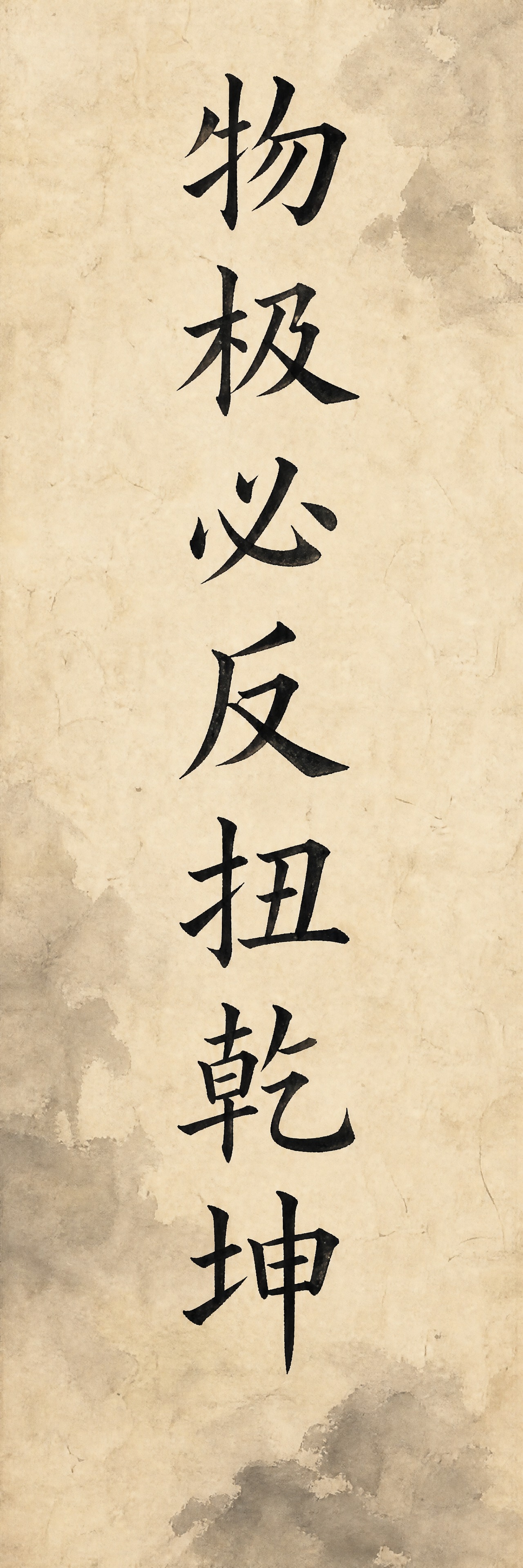 一副竖版书法对联的下联，宣纸水墨风格，仿古米黄色宣纸纹理，带有… - 图片创意预览
