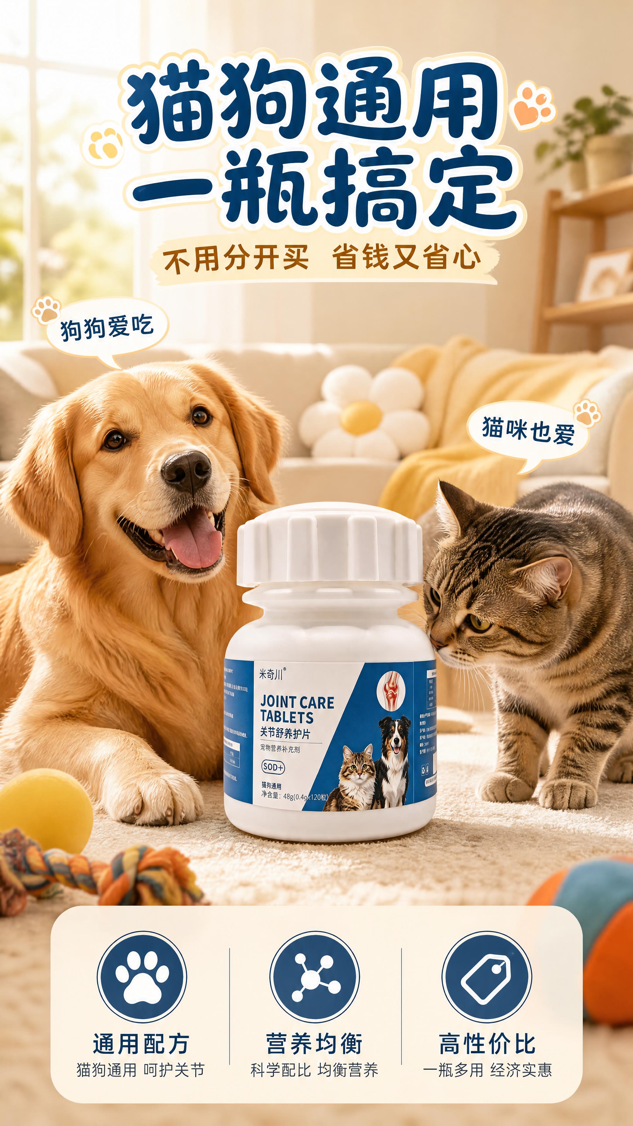 [第6屏] 详情页猫狗通用展示-不同宠物使用场景。本屏使用【图… - 图片创意预览