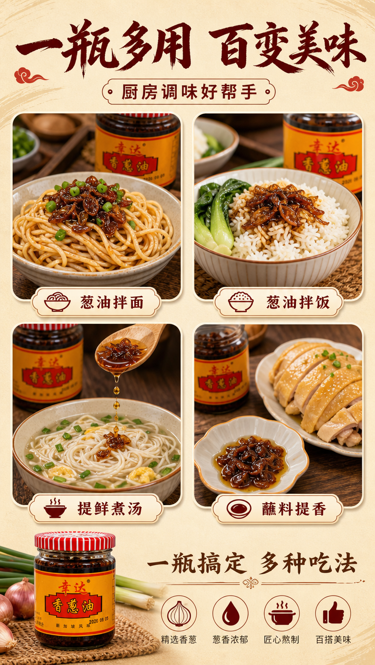 [商品] 使用【图1】【图3】香葱油产品；保留瓶身包装原貌。4… - 图片创意预览