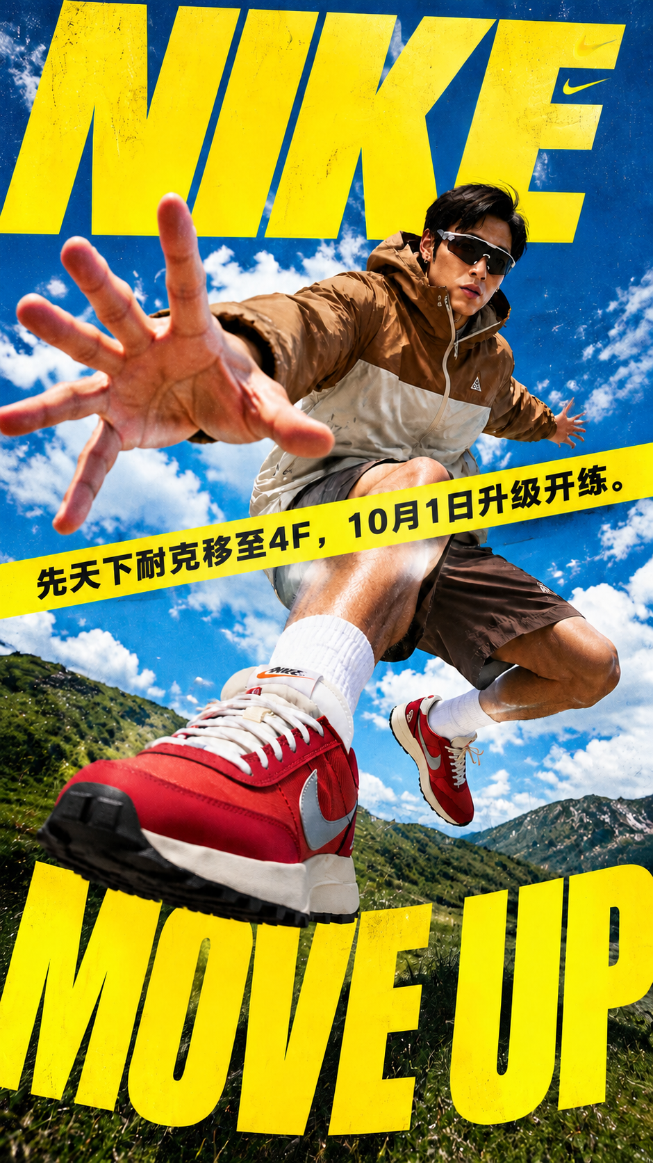 对当前海报做两处局部修正，其他所有元素保持不变：1. 将人物袜… - 图片创意预览