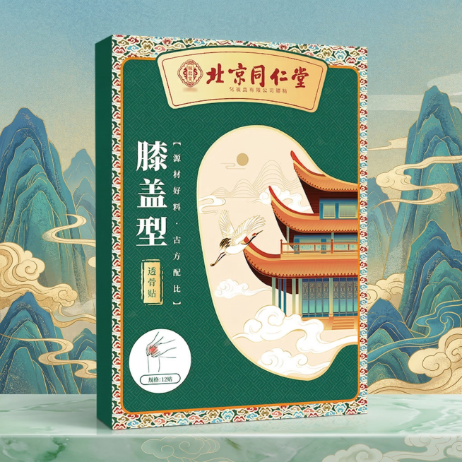 保持原图产品包装盒外观完全不变，仅更换背景为新的国潮插画风格背景，背景要包含传统祥云纹样和青绿山水元素，整体画面干净不遮挡产品，不要添加任何文字和文案，生成电商sku预览图预览效果