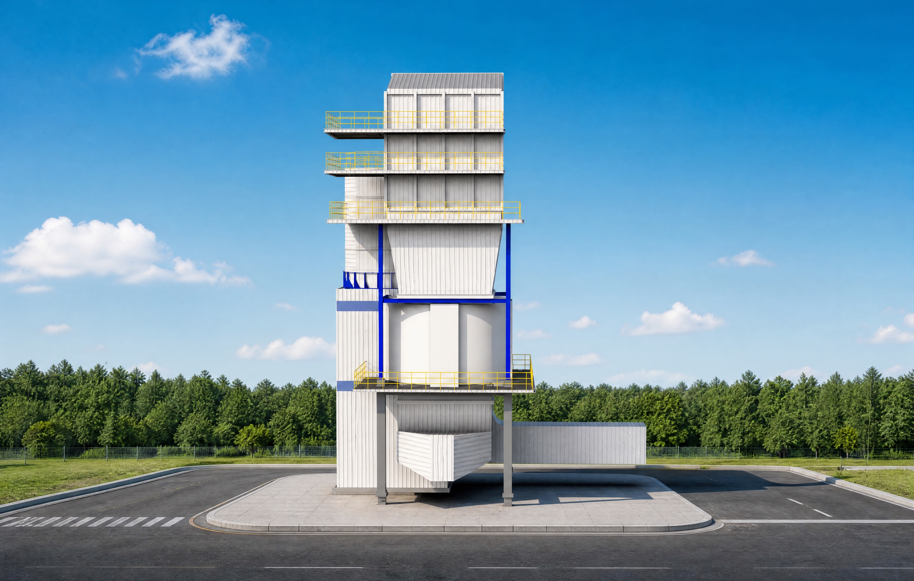 将图中的工业设备单体模型重绘为高质量3D建筑渲染效果图，参考最… - 图片创意预览