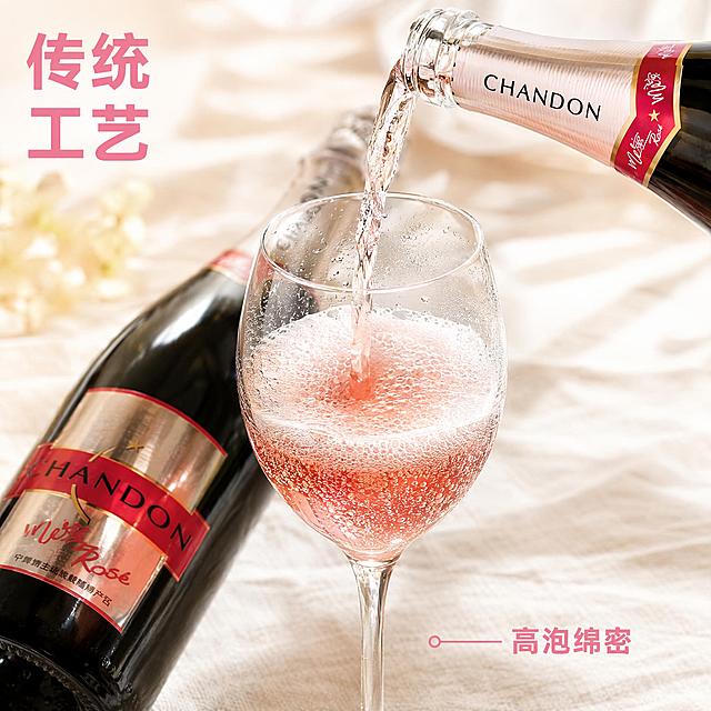 使用电商主图技能生成5张比例1:1的电商主图，适配平台为淘宝/天猫，商品为「图片1」，商品卖点为产品名称：夏桐Me蜜Rose传统粉红半干高泡葡萄酒750ML，