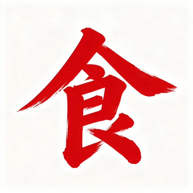 红色食字预览效果