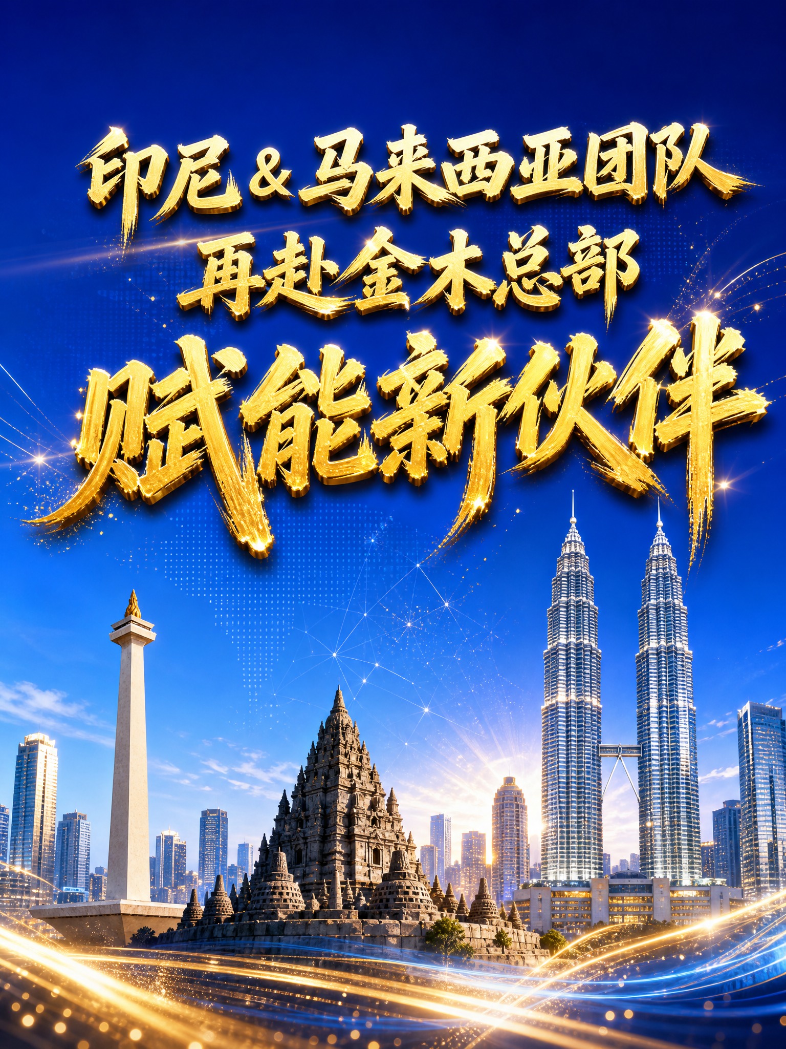 参考图1的版式结构和视觉风格，生成高端商业宣传海报。明快蓝色渐… - 图片创意预览