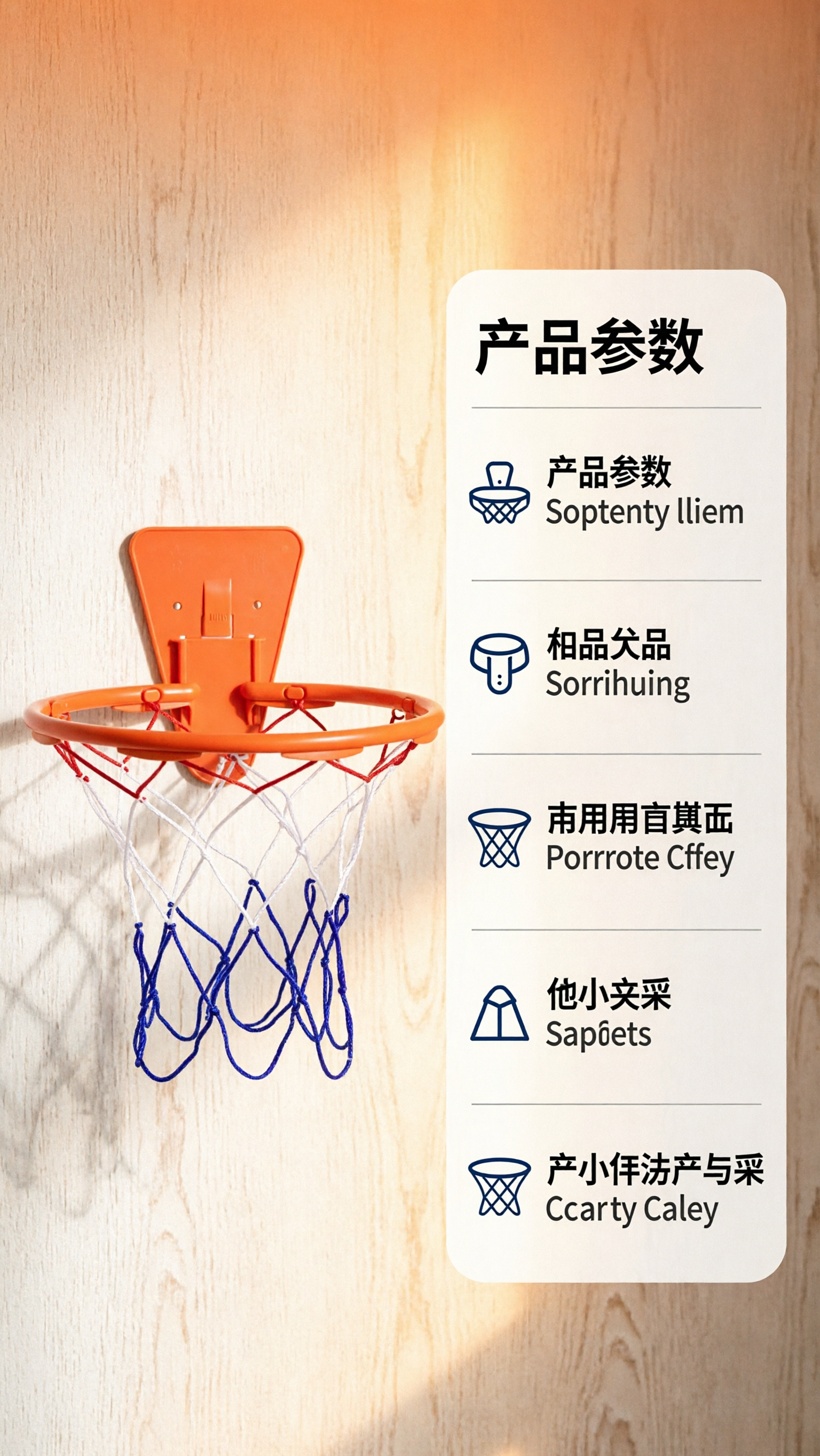 [商品] 使用【图1】橙色挂墙式迷你篮球框；保留橙色挂板、篮筐… - 图片创意预览