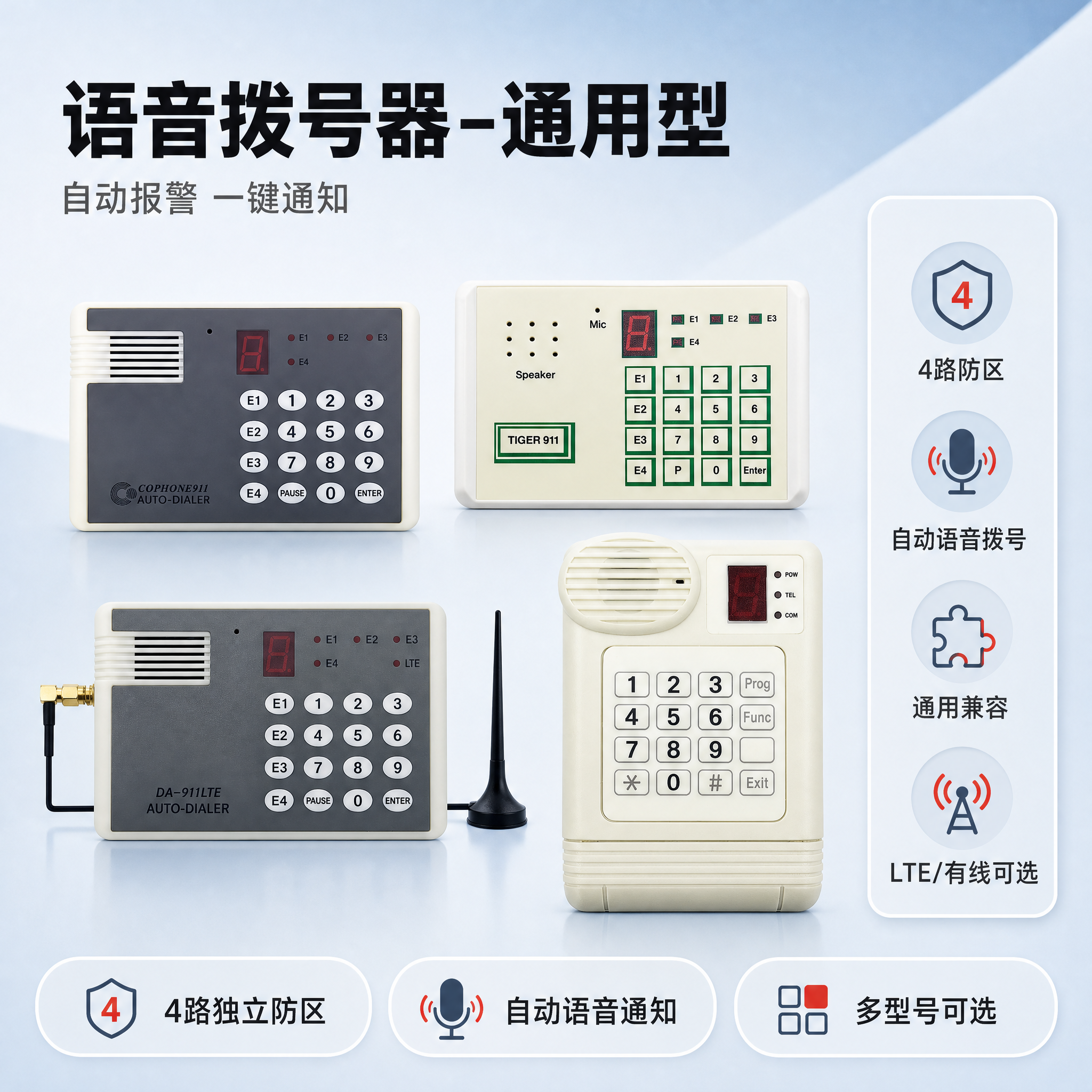 [主图-1] 语音拨号器-通用型 商品识别与核心利益首图。 [… - 图片创意预览