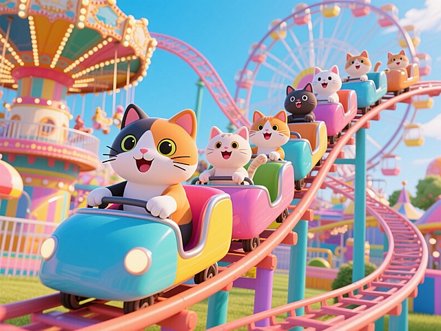 猫咪坐过山车