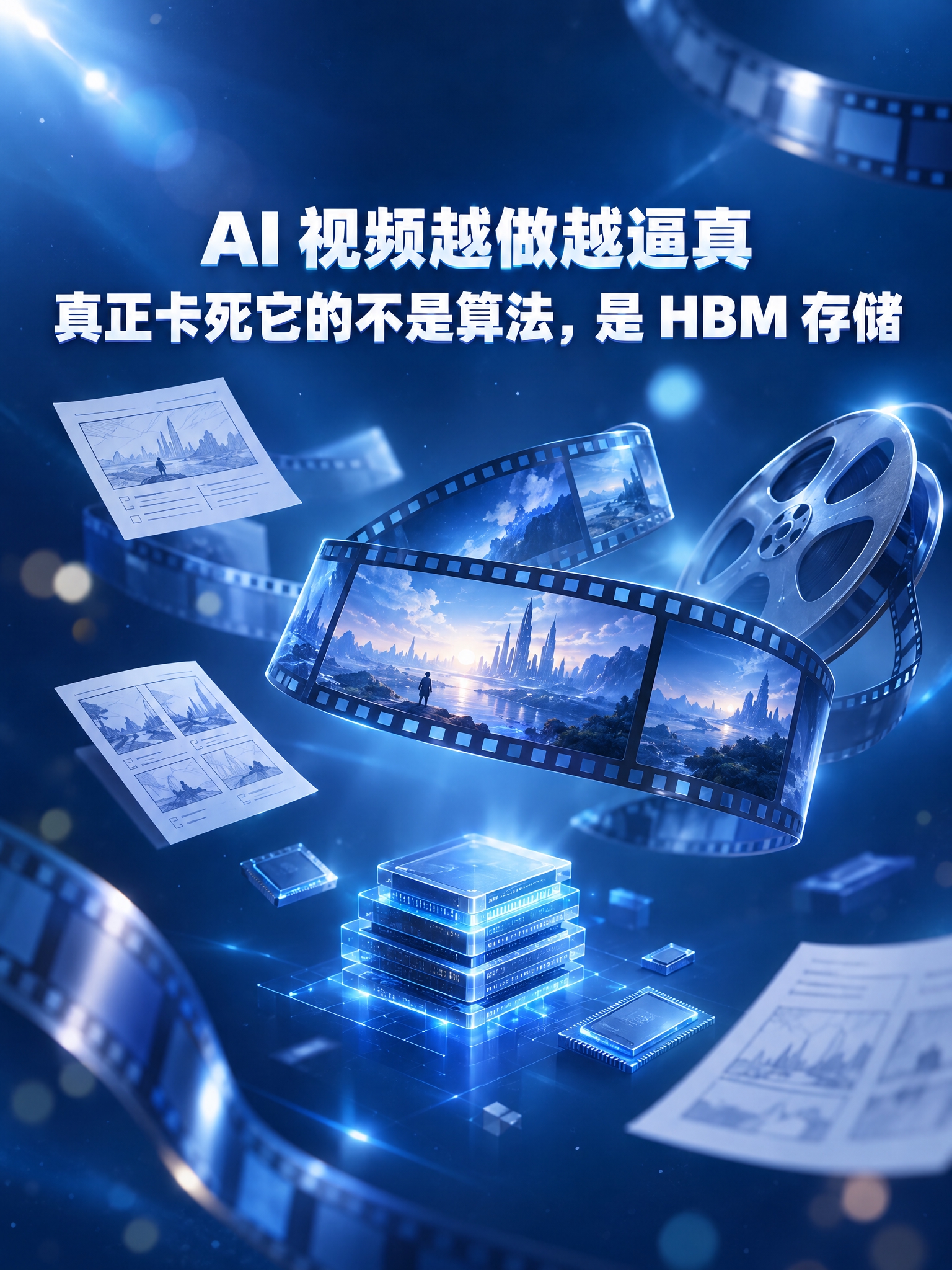 参照这张图的低饱和深空蓝科技插画风格，生成一张全新的 2.5D… - 图片创意预览