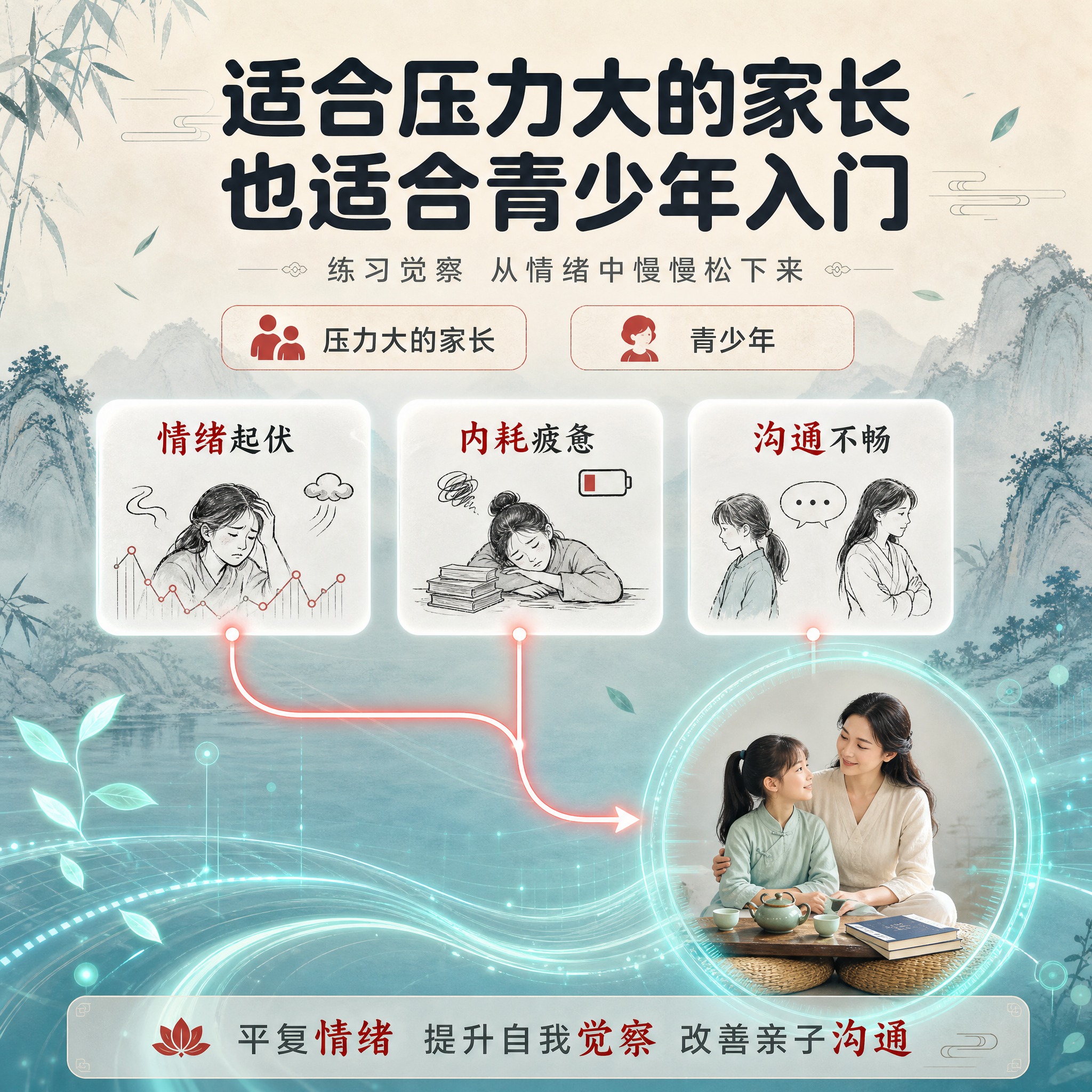 [主图-4] 适配人群与成果代入·辅助种草：让压力大的家长和青… - 图片创意预览