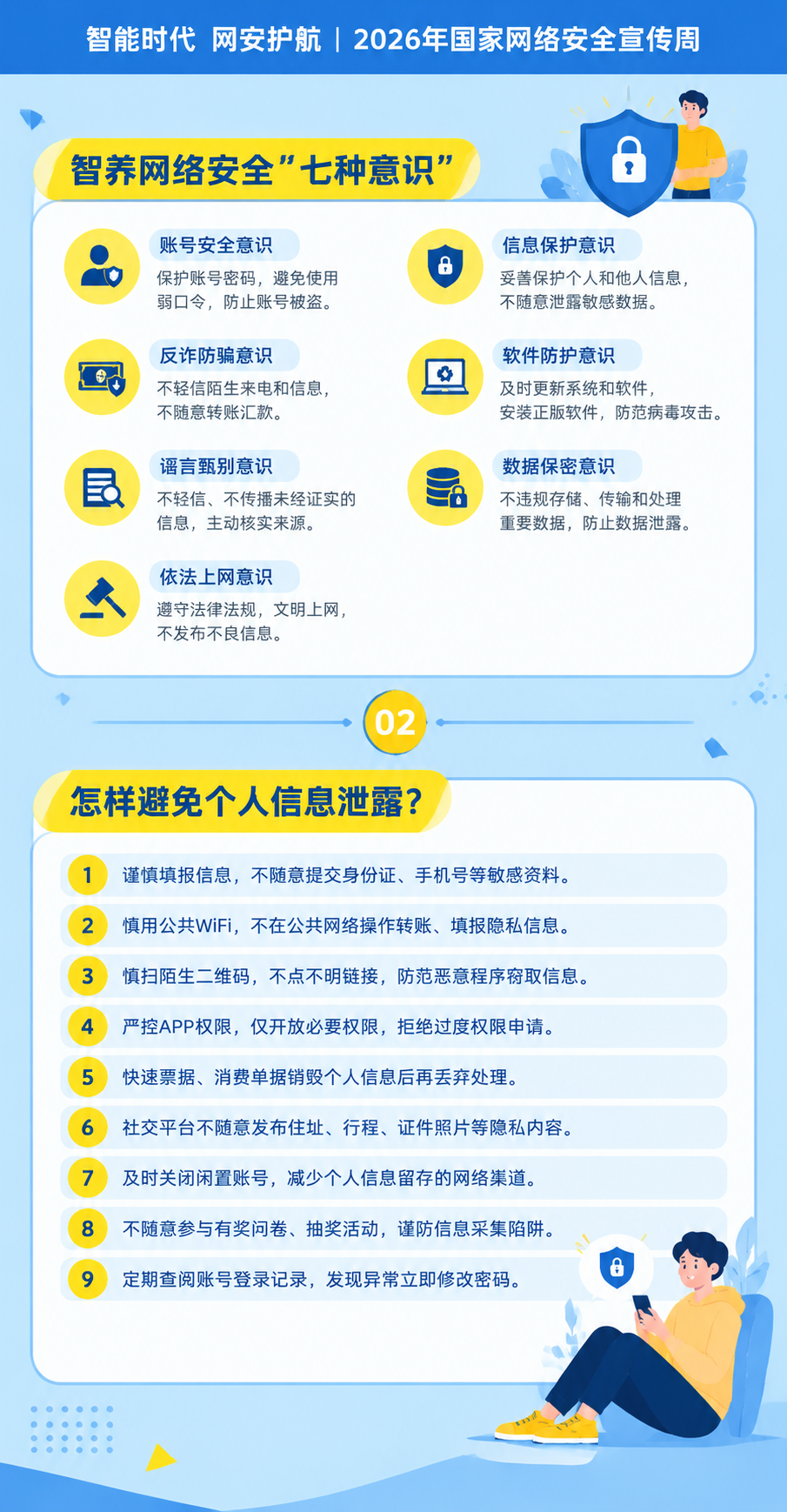 2026年国家网络安全宣传周宣传手册第3页（安全意识+个人信息… - 图片创意预览