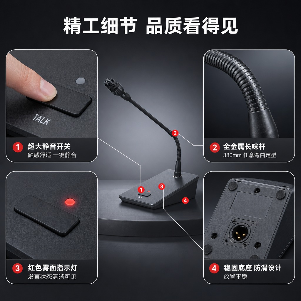 [商品] 使用【图1】桌面麦克风HA-MIC1010L；保留黑… - 图片创意预览