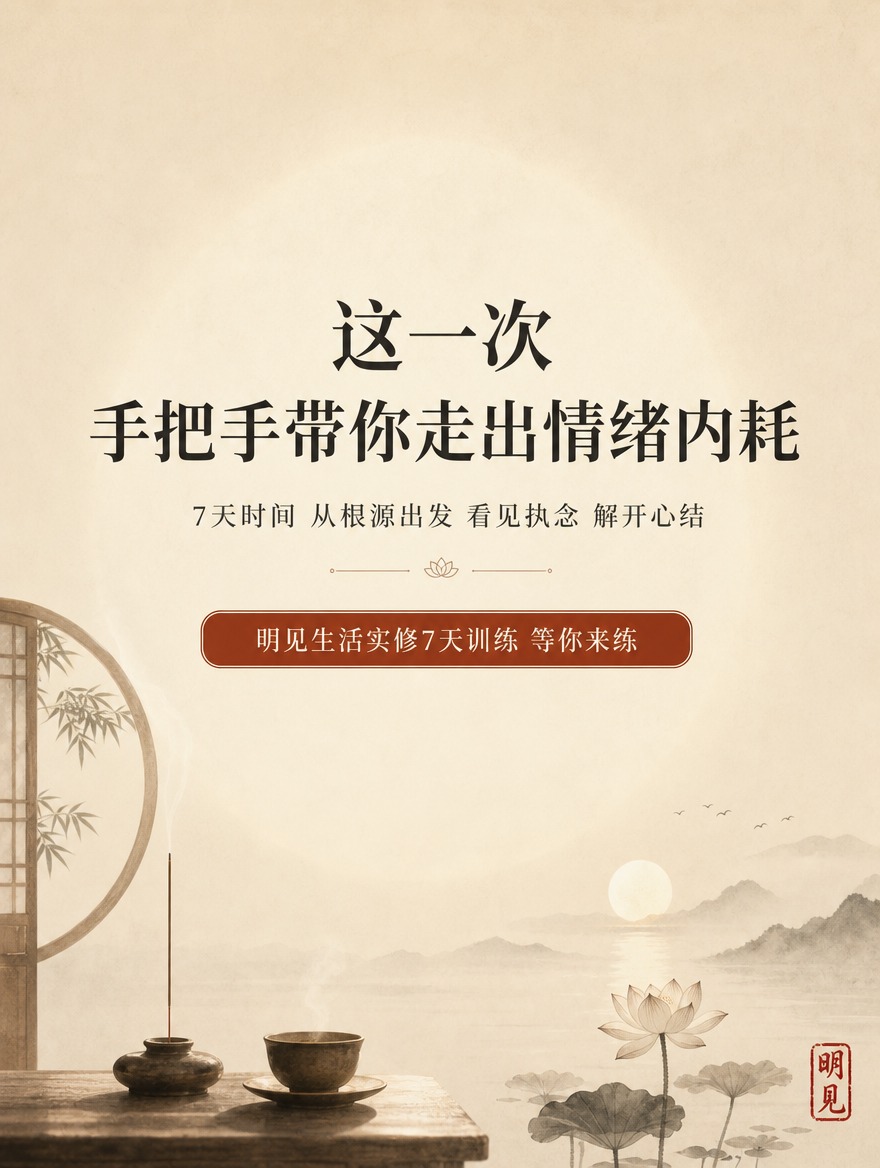 [商品] 无实物商品，为「明见生活实修7天训练」课程详情页第7… - 图片创意预览