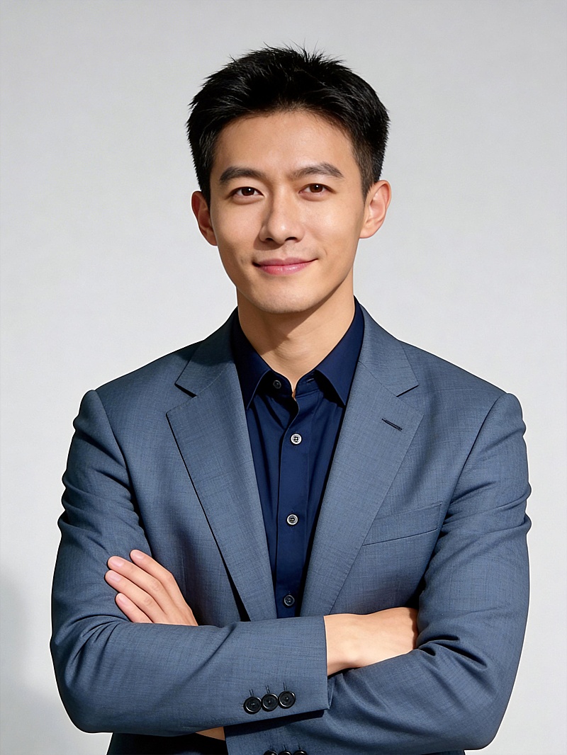 深色西装套装正式风男性形象照