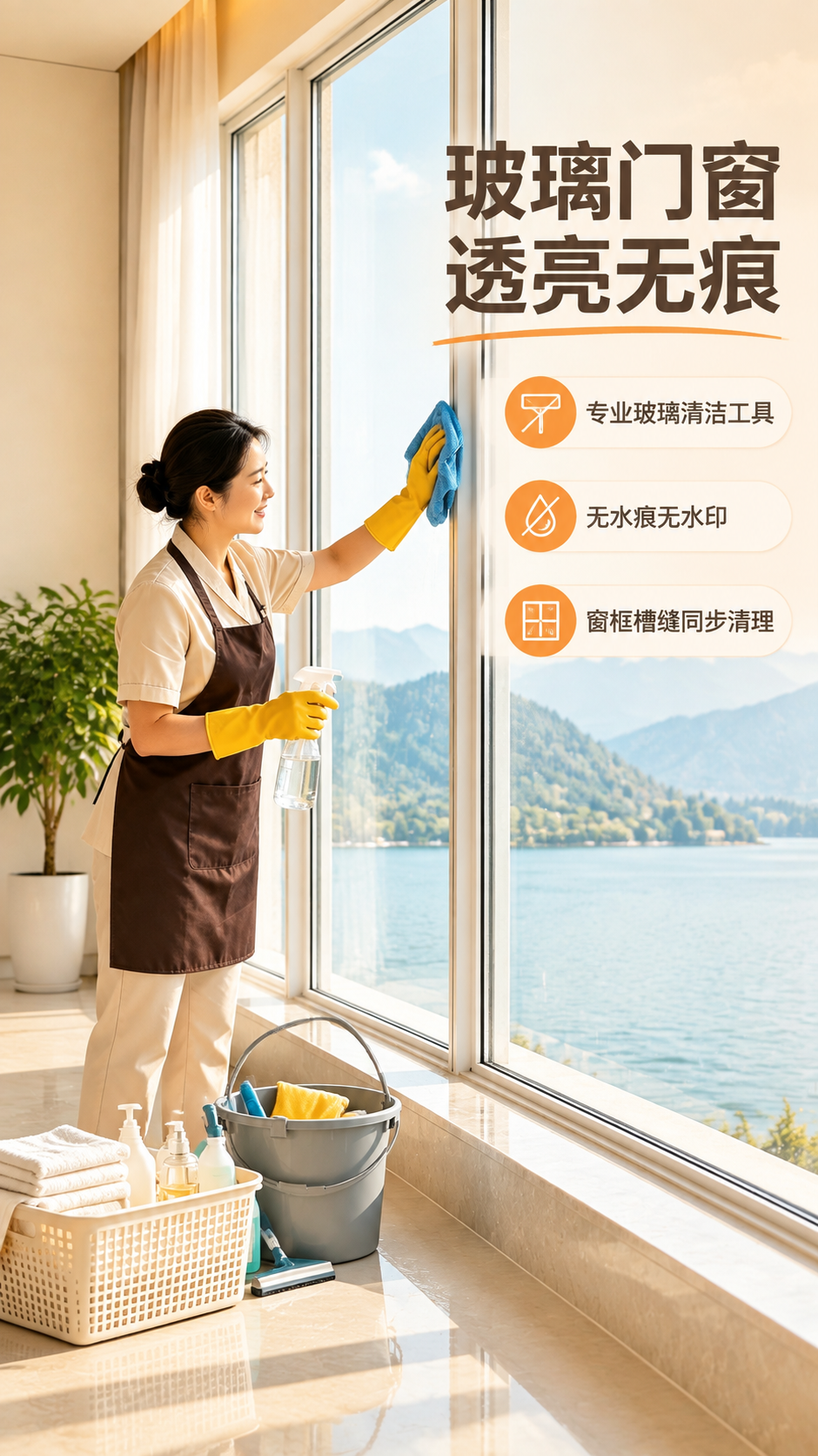 [商品] 全屋深度清洁上门服务；使用【图4】【图5】中玻璃门窗… - 图片创意预览