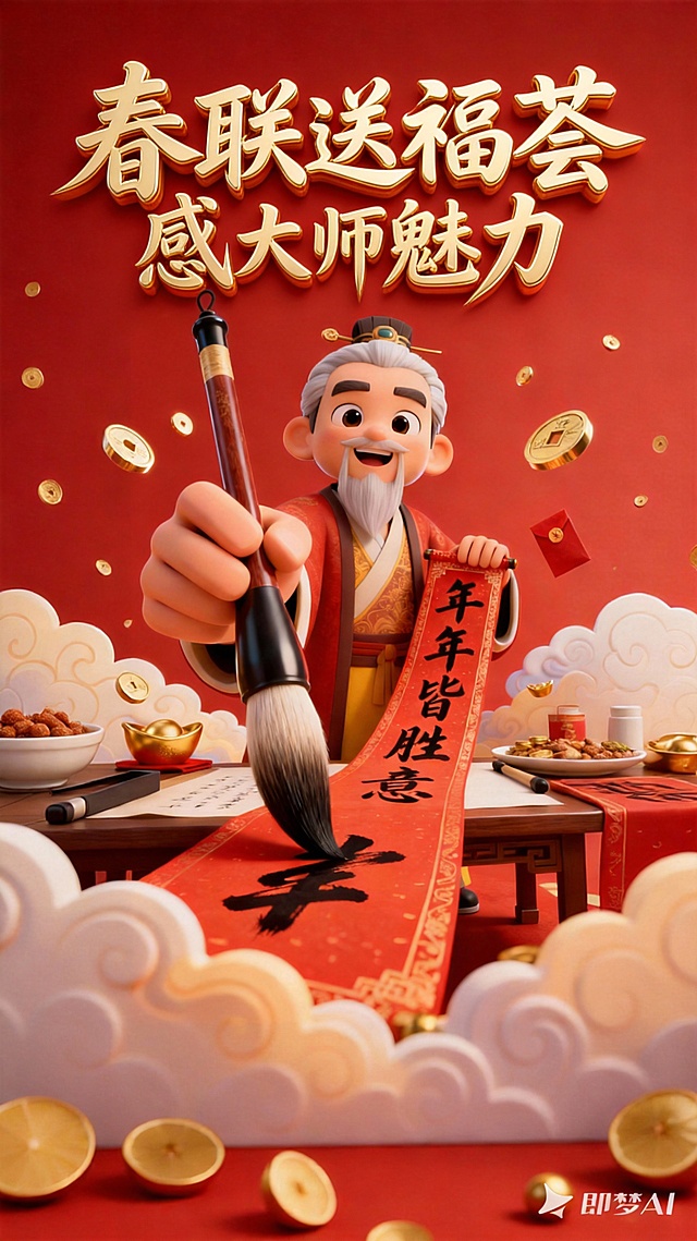 将图二的主题字抠出放在图一的上方