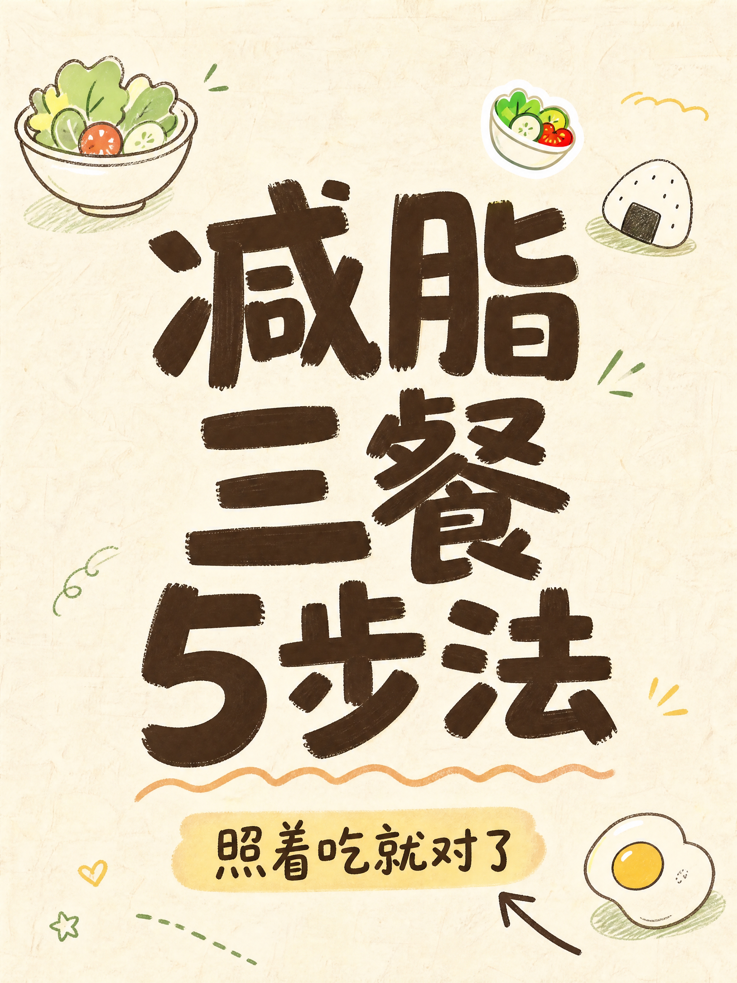 小红书笔记大字封面，插图大字，手绘风，版式精美，小红书笔记封面… - 图片创意预览