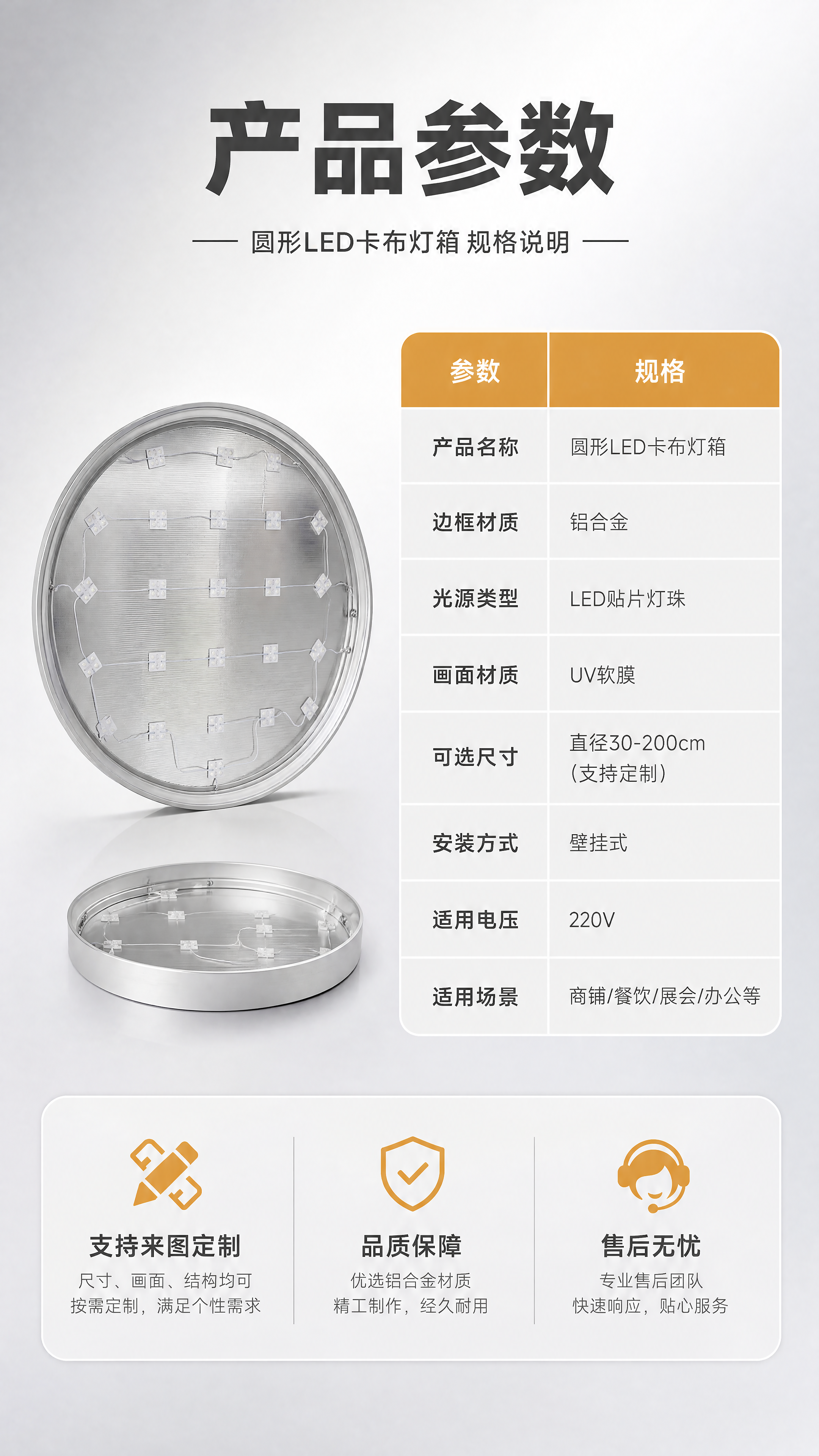 [商品] 使用【图1】灯箱铝框、【图8】灯箱背面结构；保留铝合… - 图片创意预览