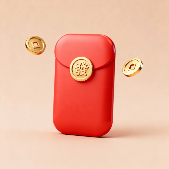 这个基本符和要求了，让铜钱漂浮在红包左右，铜钱的样式简洁一点预览效果