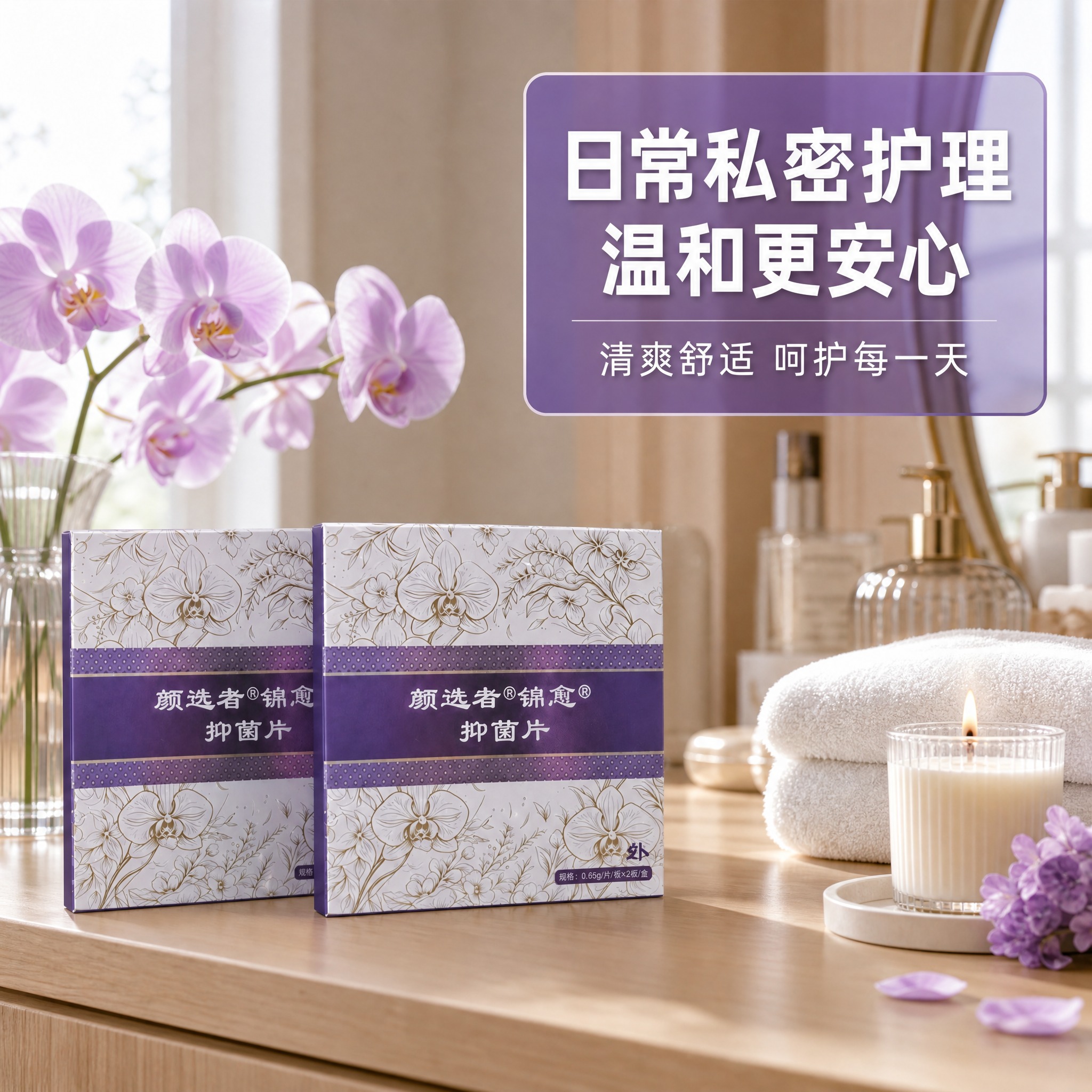[主图-4] 使用场景 女性日常私密护理 居家温馨场景。 [统… - 图片创意预览