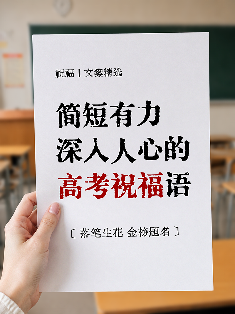 高考祝福文案小红书封面
