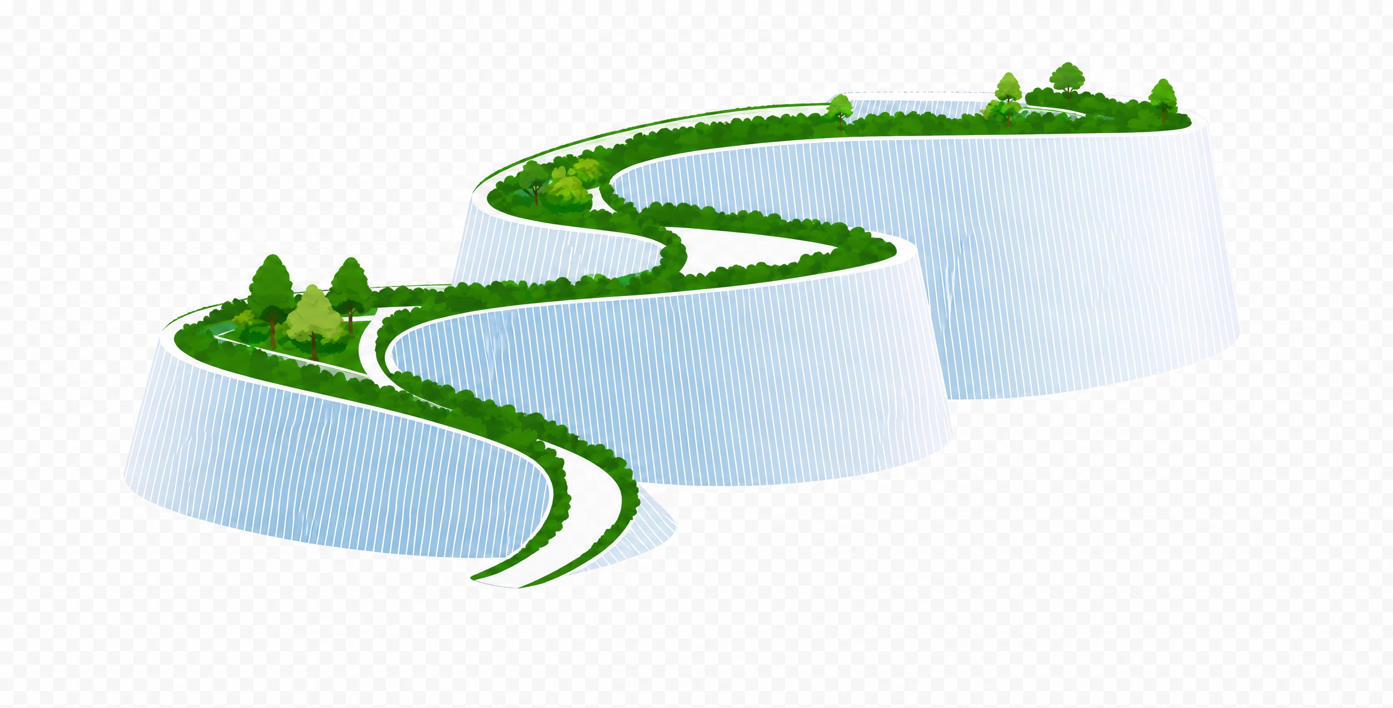 将图片中左侧的曲线绿植建筑（自然博物馆）单独抠出，保留建筑完整… - 图片创意预览