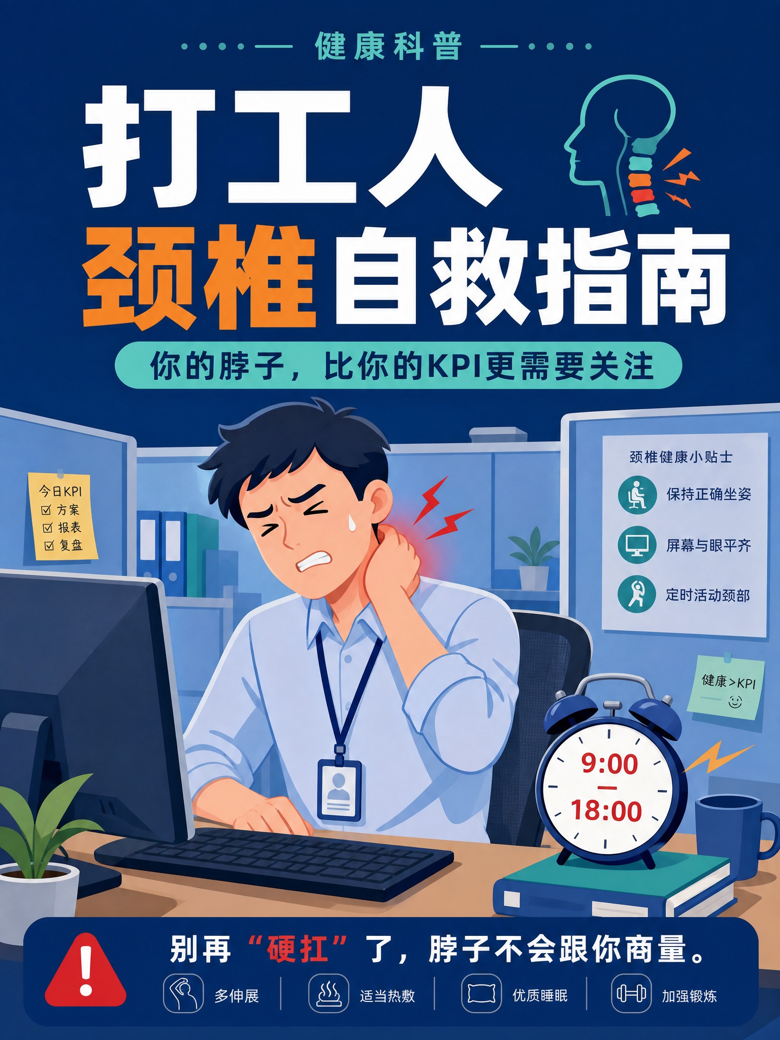 生成一张竖版3:4健康科普封面插画（扁平矢量插画风格，专业又带… - 图片创意预览
