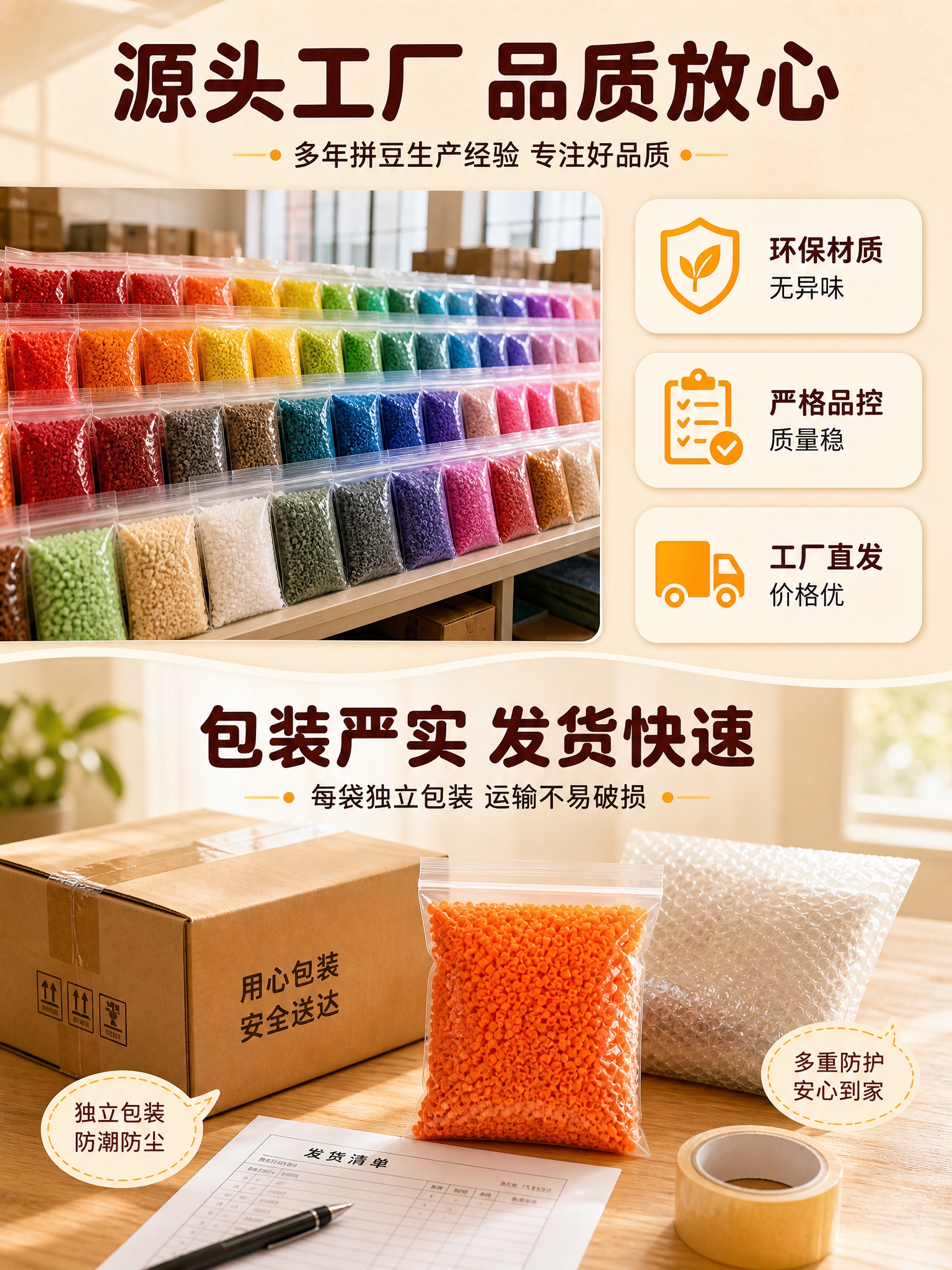 [商品] 使用【图2】【图4】拼豆补充包；保留透明自封袋包装、… - 图片创意预览