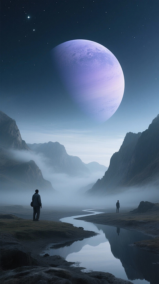 模仿图片风格，生成5张星球科幻高清图
