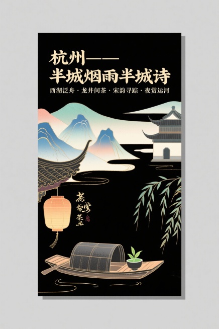 杭州文旅宣传海报预览效果