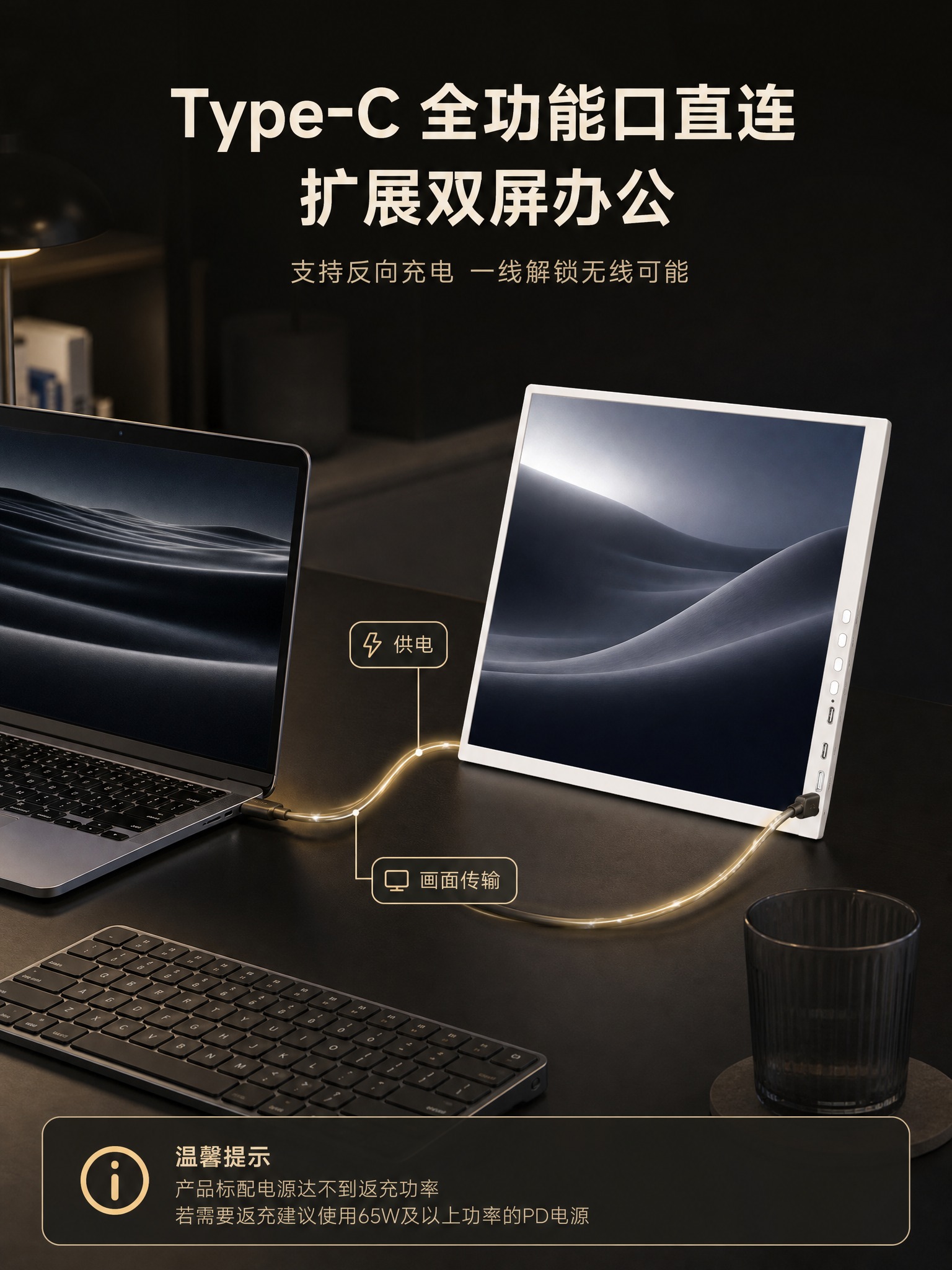 [商品] 使用【图7】侧面接口视图白色便携显示屏；保留素白机身… - 图片创意预览