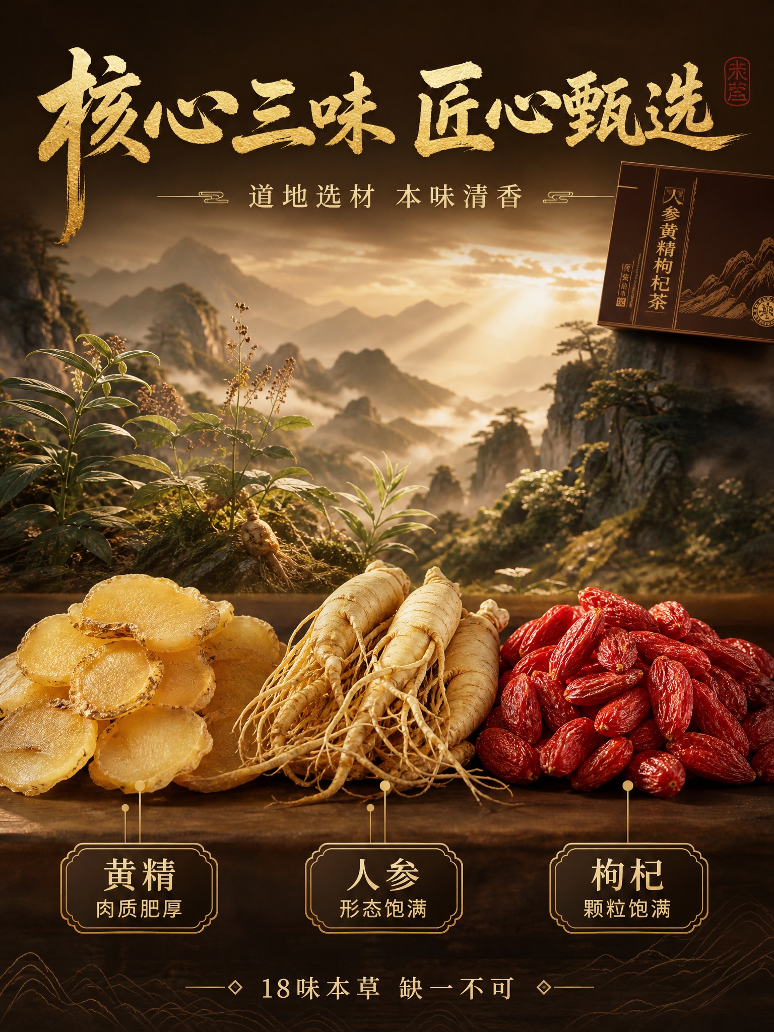 [商品] 本张为成分/产地专张，核心原料特写为主，产品包装作辅… - 图片创意预览