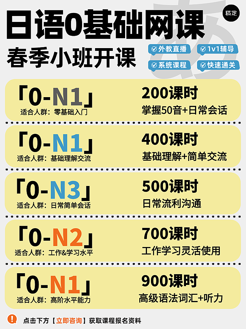 日语网课课程开班小红书封面