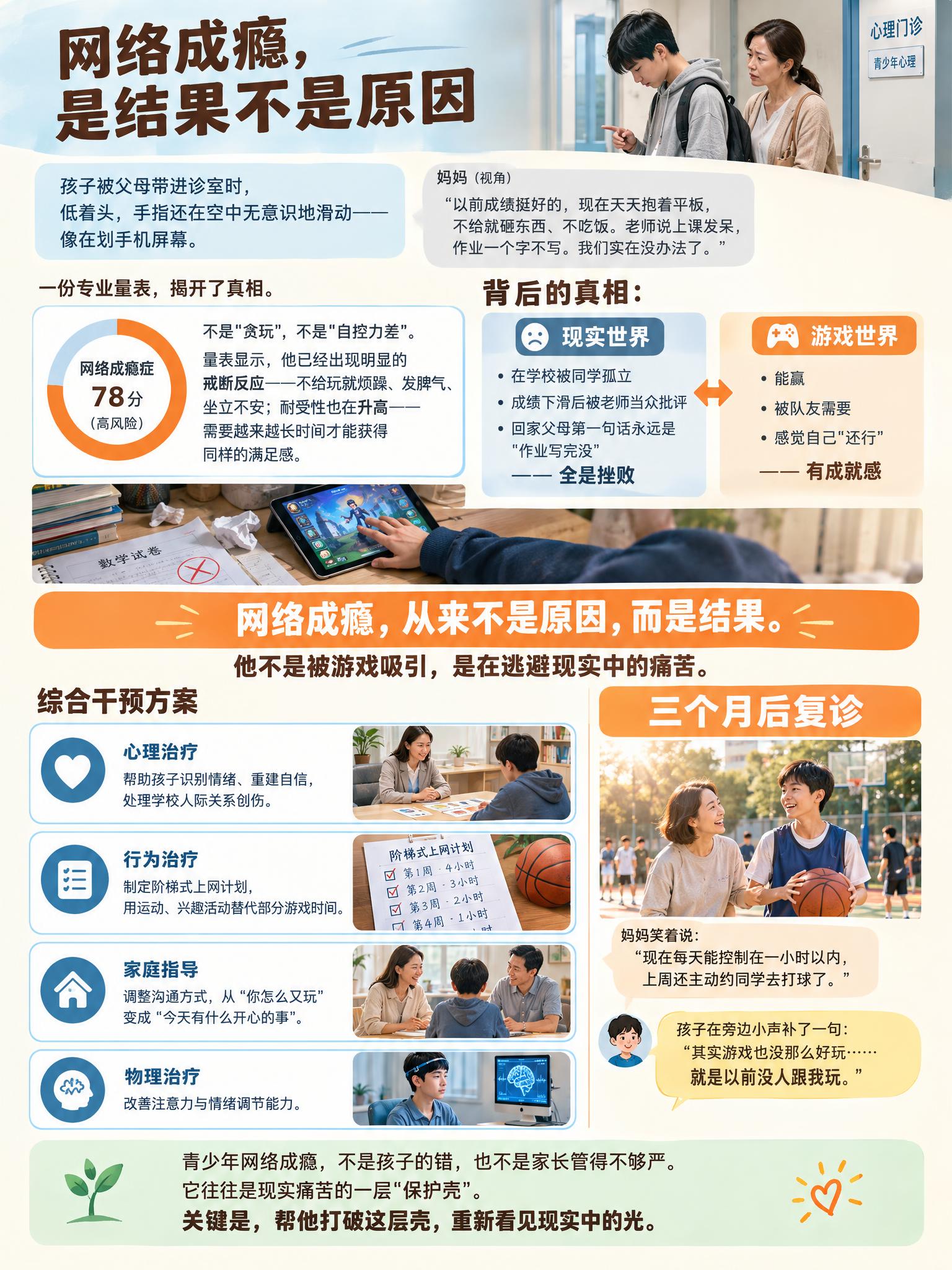 竖版心理健康科普长图文，单张完整内容，医疗健康类温暖专业风格，… - 图片创意预览