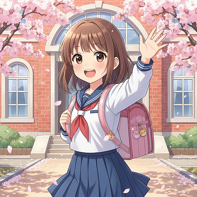 生成10个超级可爱的动漫小女孩图片，要不同风格的