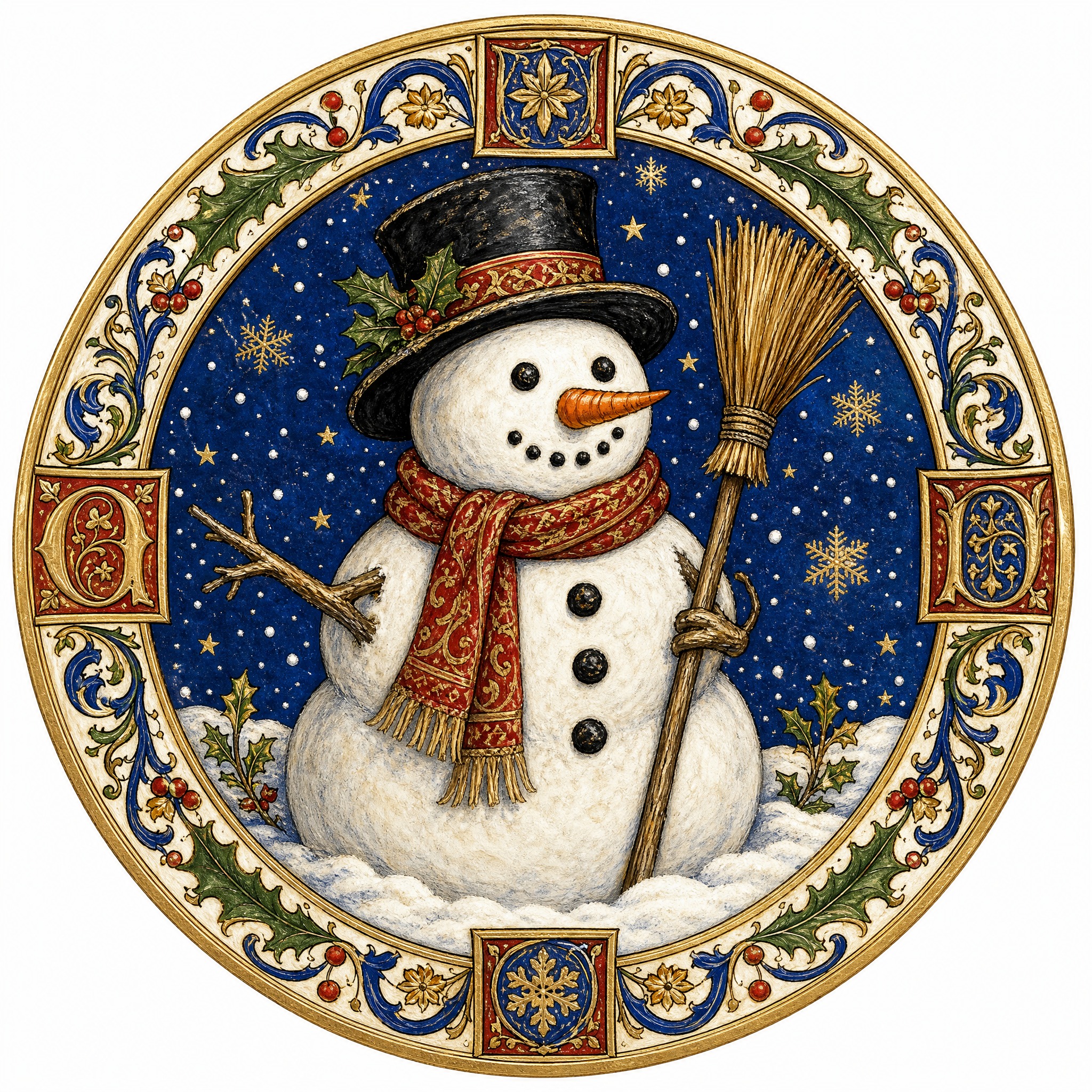 Christmas sticker, medieval ill… - 图片创意预览