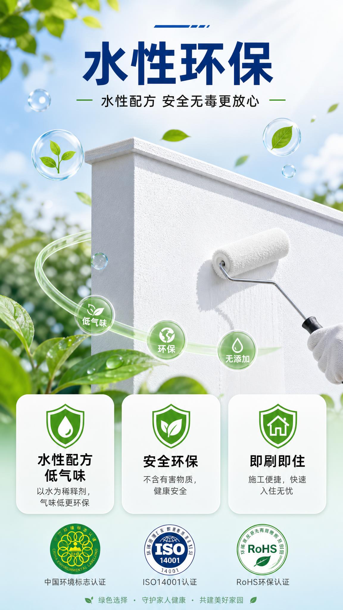 [商品] 反射隔热漆水性环保特性展示；以绿色环保、安全无毒为视… - 图片创意预览