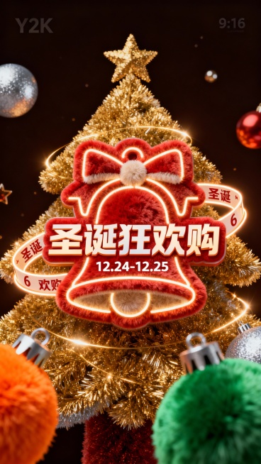 圣诞节海报设计预览效果