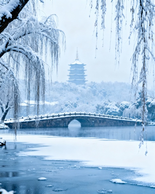 西湖雪景预览效果
