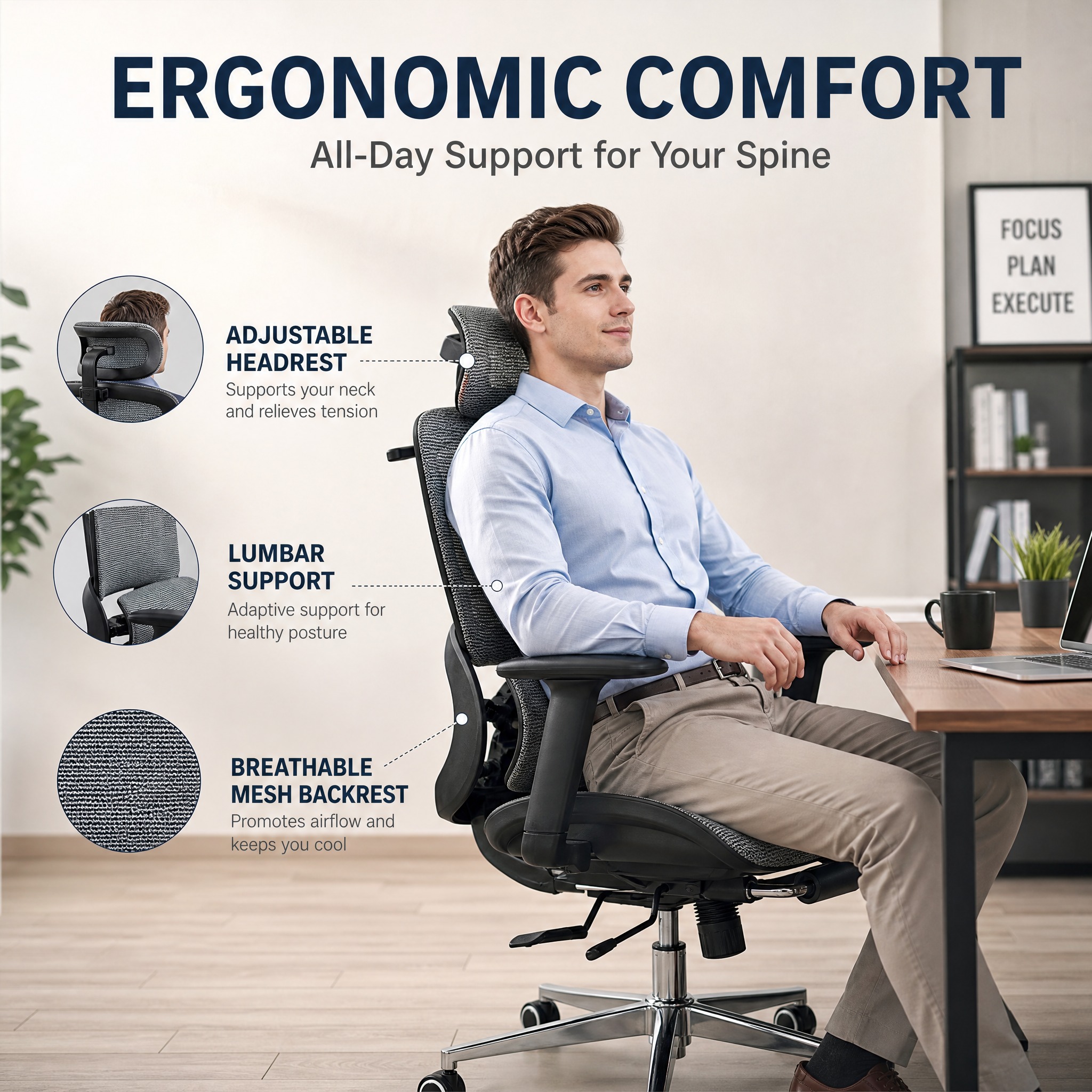 Ergonomic office chair product… - 图片创意预览
