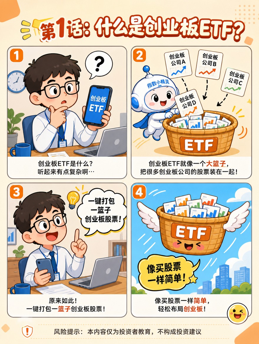 [商品] 无实物商品，为创业板ETF投资者教育内容，主题为趣味… - 图片创意预览