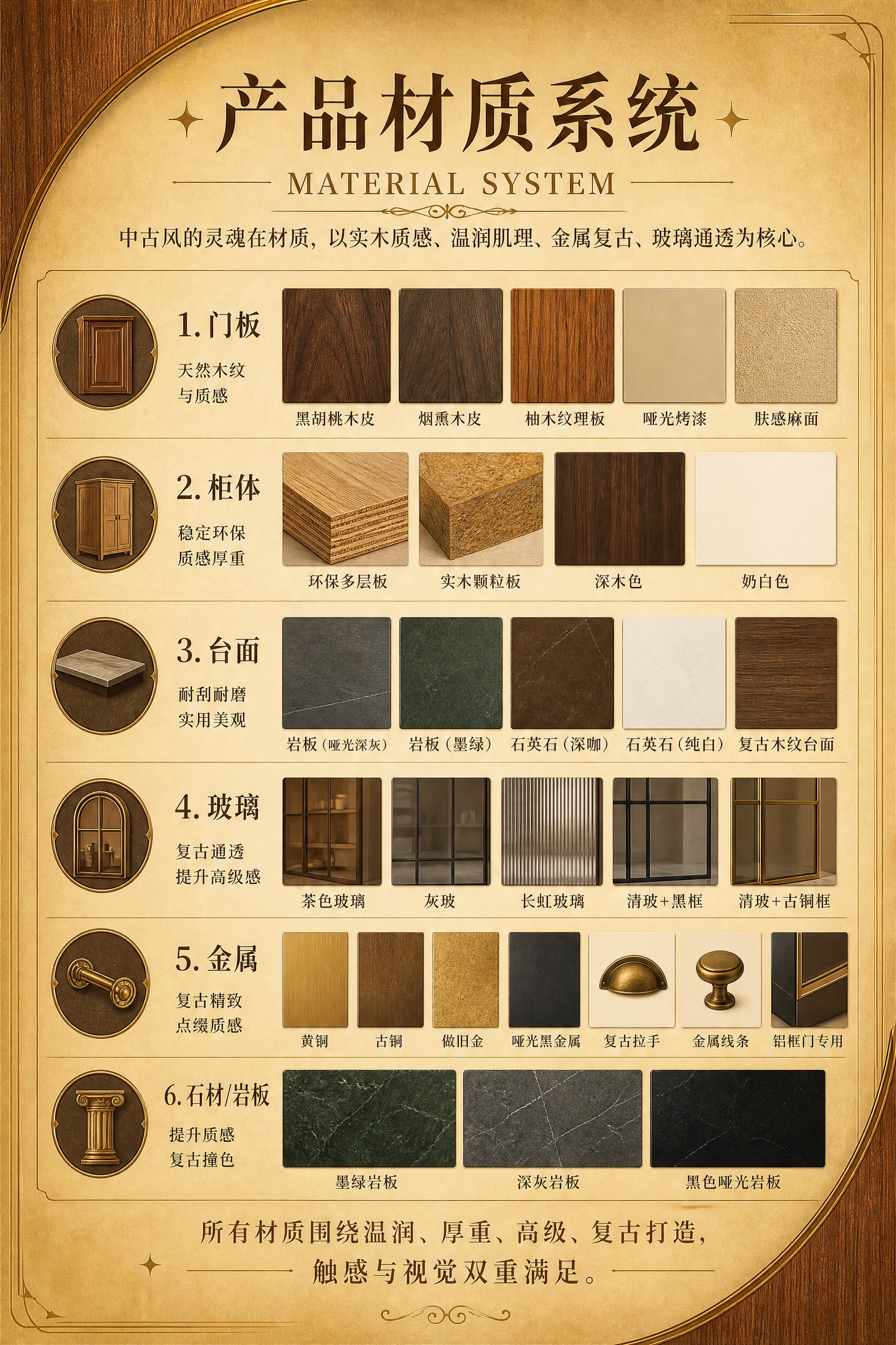 画册内页设计，竖版20cm*30cm，金黄色调，中古风全屋定制… - 图片创意预览