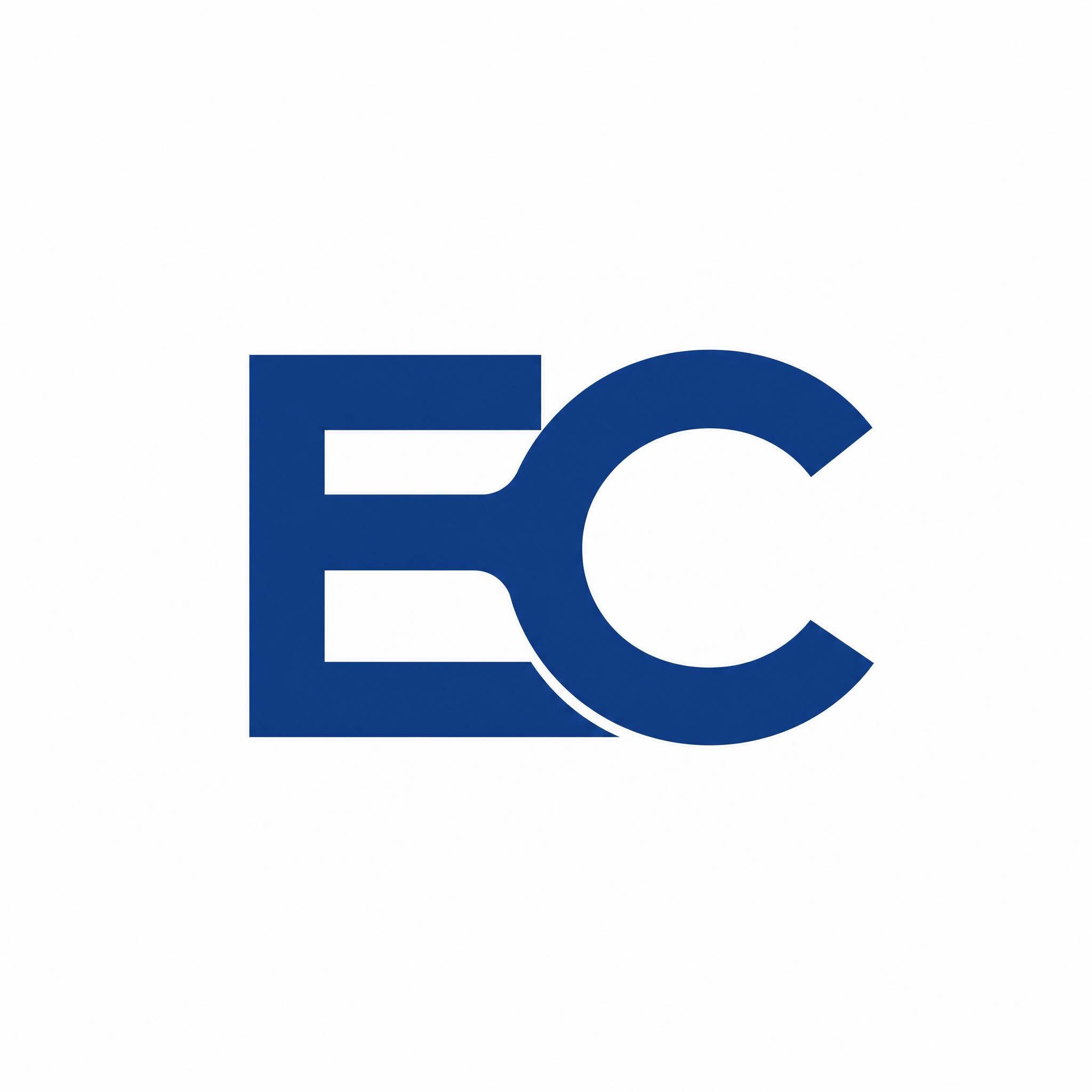干净的纯白色背景。平面艺术字体设计，2个字母"EC"，两个字母… - 图片创意预览